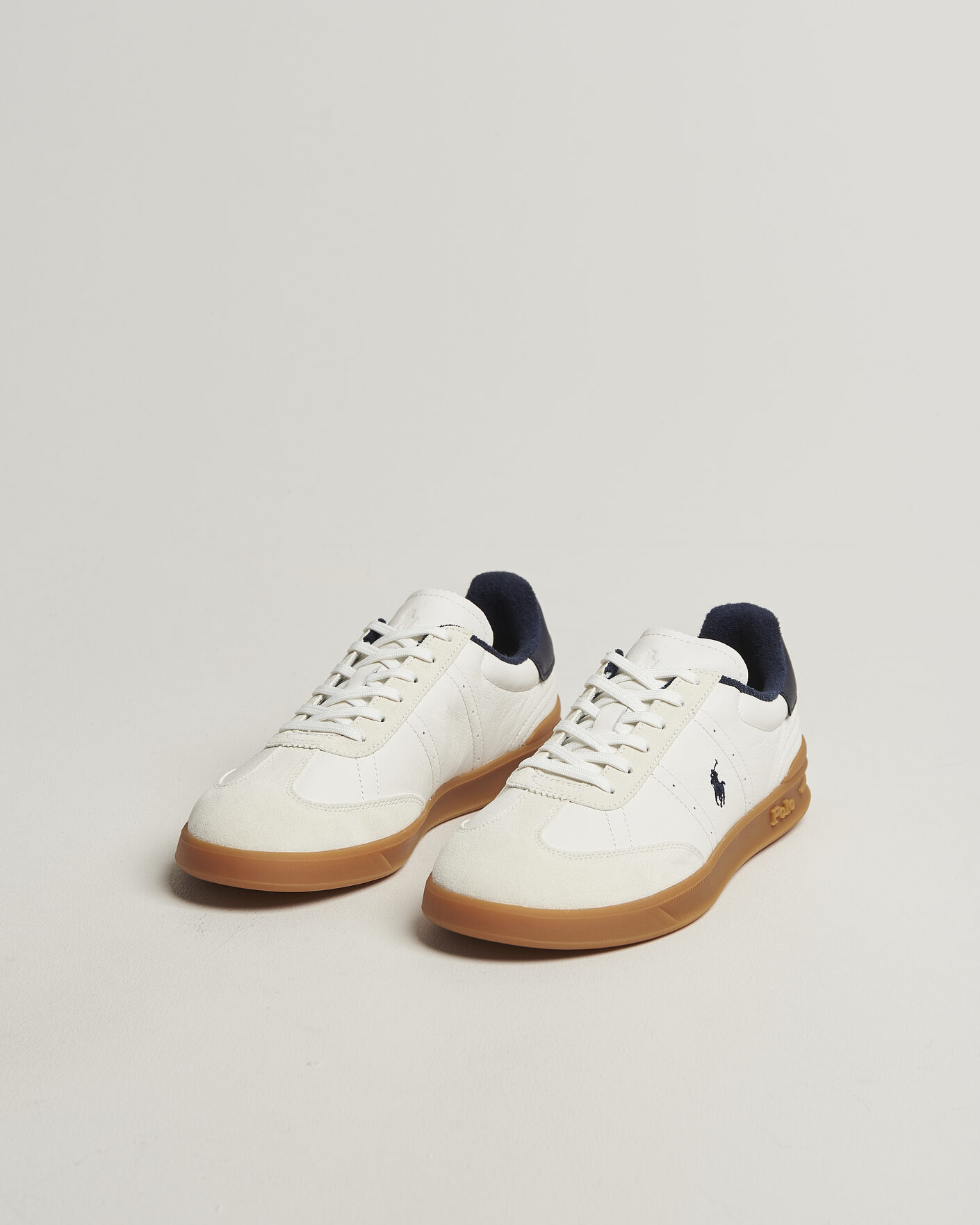 Herren | Sneaker | Polo Ralph Lauren | Aera Leather Sneakers Deckwash White/Navy