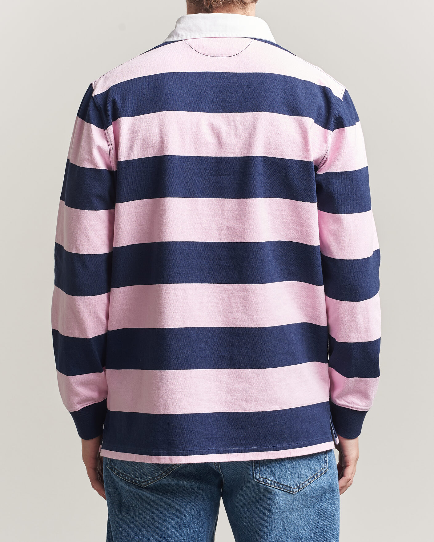 Herren | Pullover | Polo Ralph Lauren | Jersey Striped Rugger Carmel Pink/Newport Navy