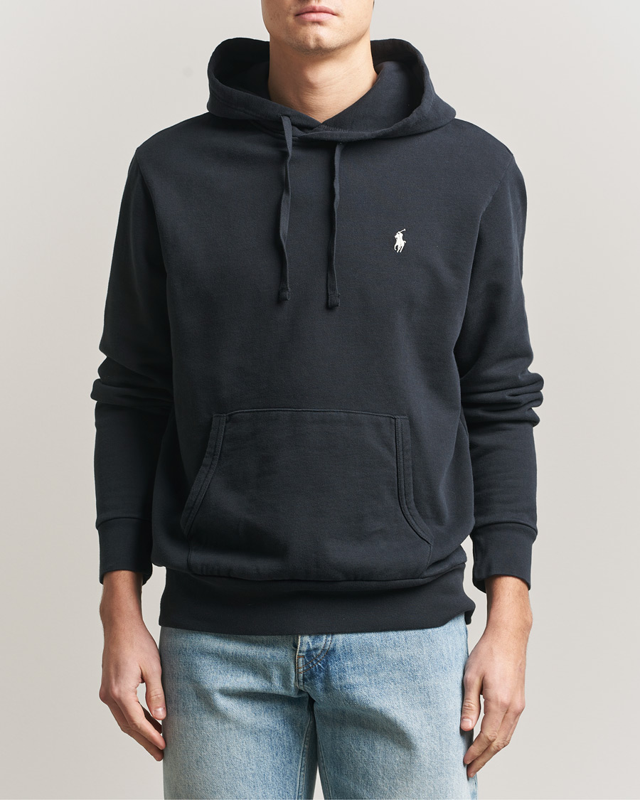 Herren | Pullover | Polo Ralph Lauren | Loopback Terry Hoodie Polo Black