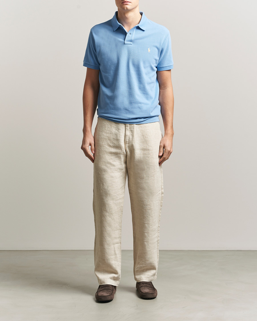 Herren | Poloshirts | Polo Ralph Lauren | Custom Slim Fit Polo Bristol Blue