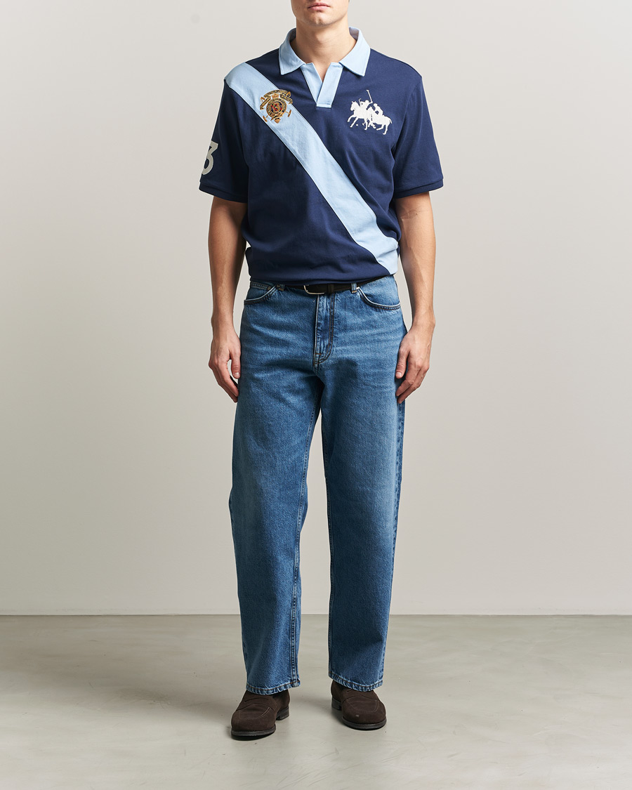 Herren | Poloshirts | Polo Ralph Lauren | Diagonal Striped Polo Newport Navy