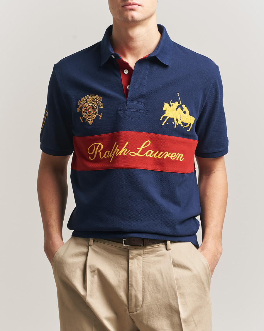 Herren | Poloshirts | Polo Ralph Lauren | Block Striped Polo Newport Navy