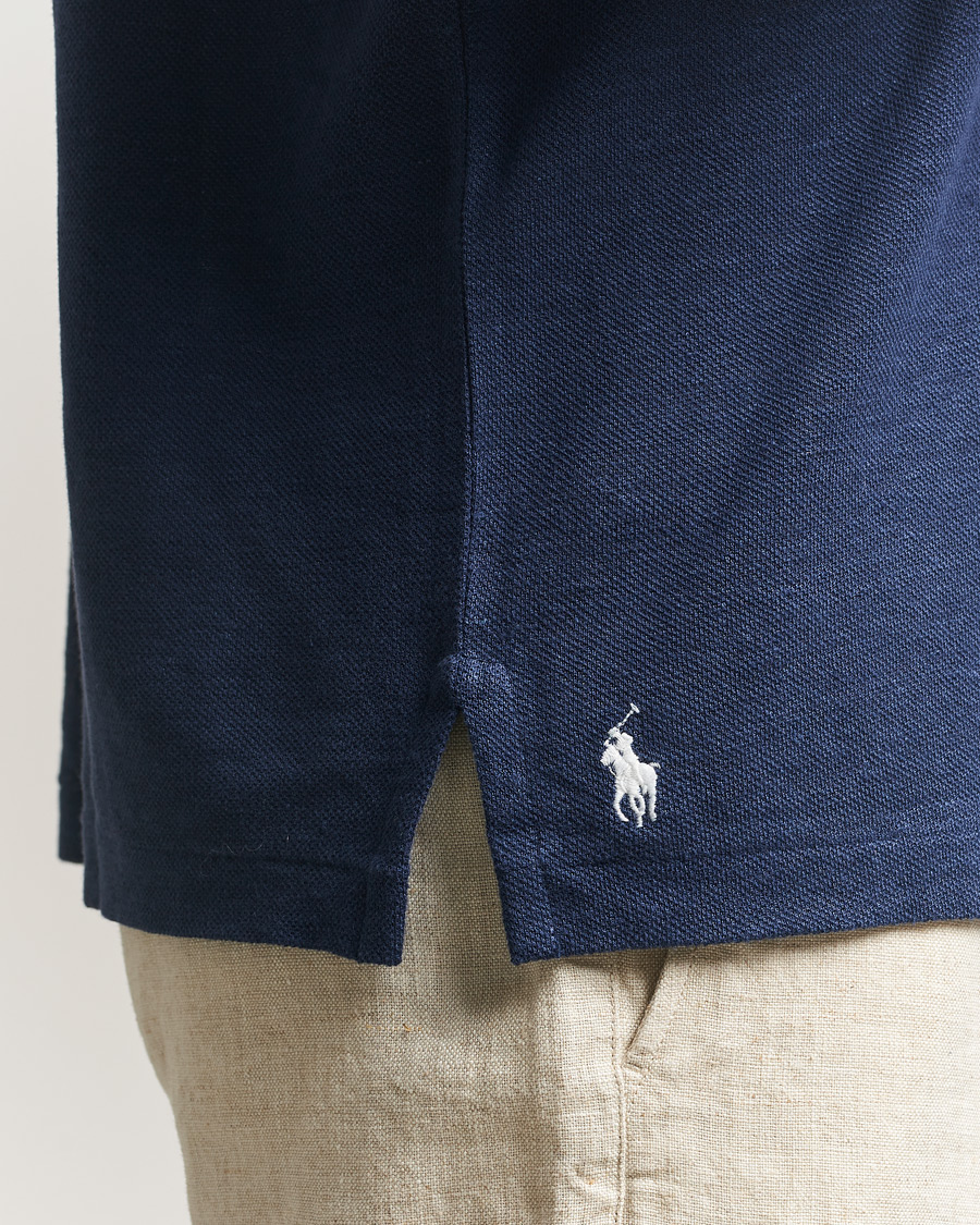 Herren | Poloshirts | Polo Ralph Lauren | Long Sleeve Linen Polo Newport Navy