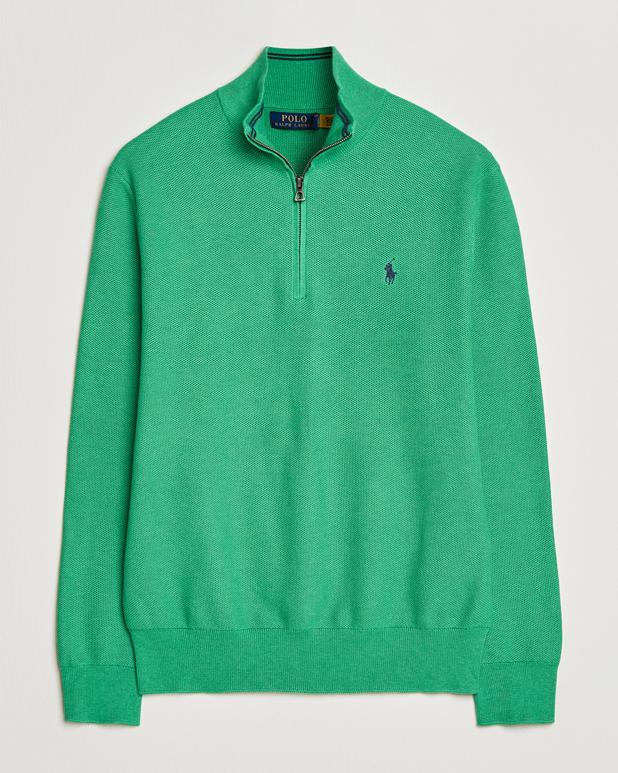 Herren | Pullover | Polo Ralph Lauren | Textured Half Zip Palm Green Heather
