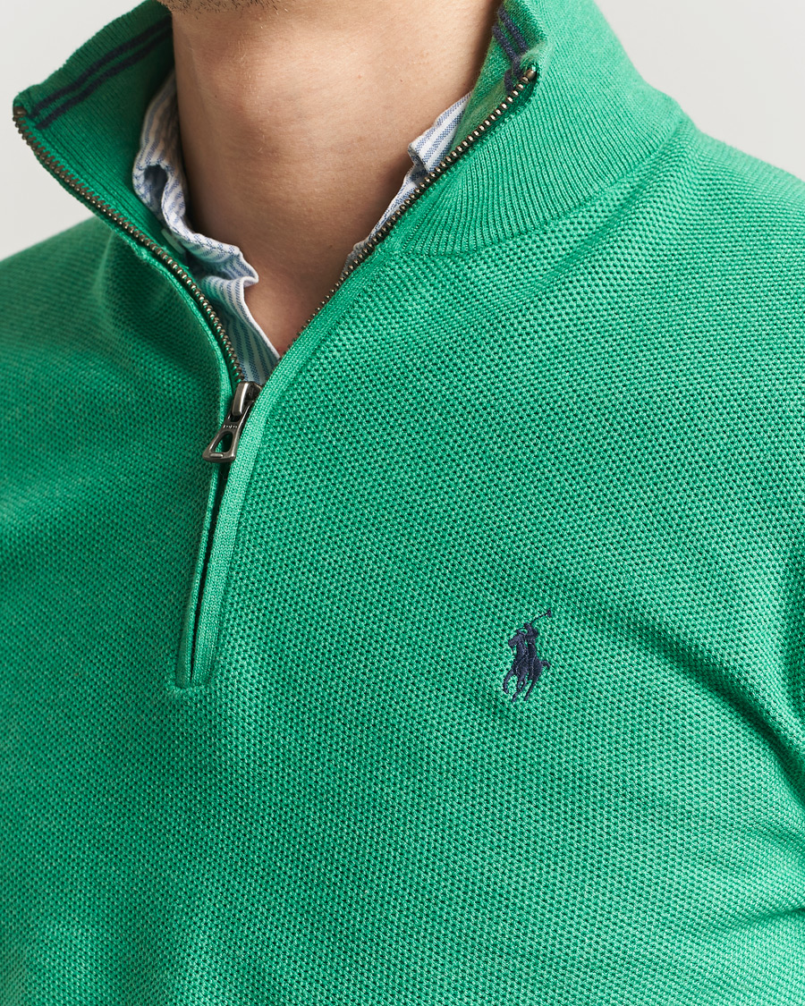 Herren | Pullover | Polo Ralph Lauren | Textured Half Zip Palm Green Heather