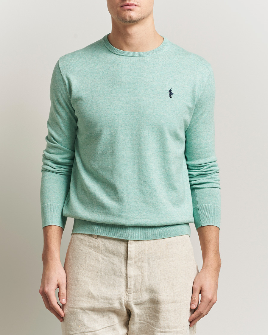 Herren | Pullover | Polo Ralph Lauren | Cotton Crew Neck Sweater Green Heather