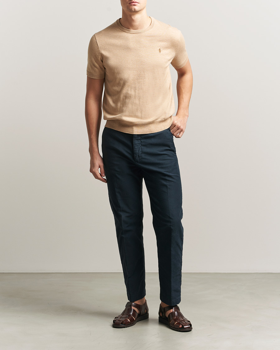 Herren | T-Shirts | Polo Ralph Lauren | Knitted Short Sleeve T-Shirt Camel Melange