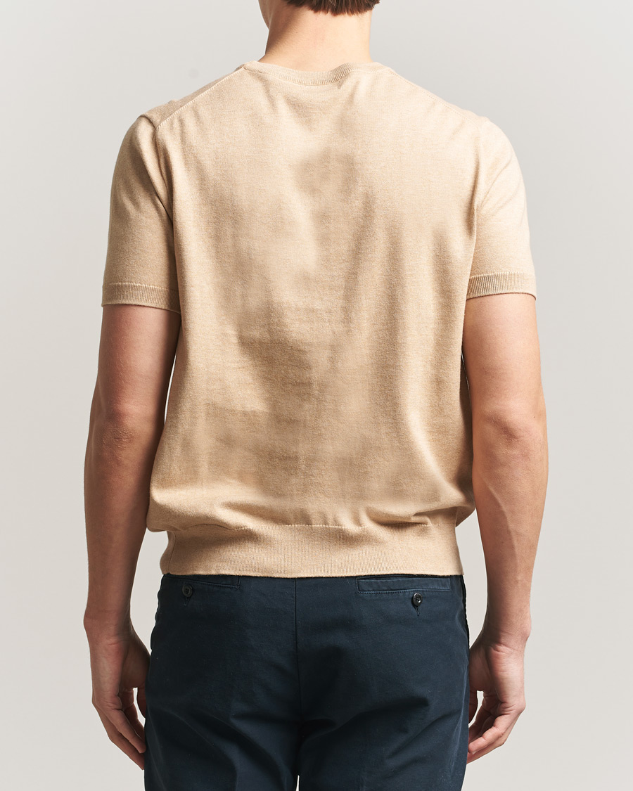 Herren | T-Shirts | Polo Ralph Lauren | Knitted Short Sleeve T-Shirt Camel Melange