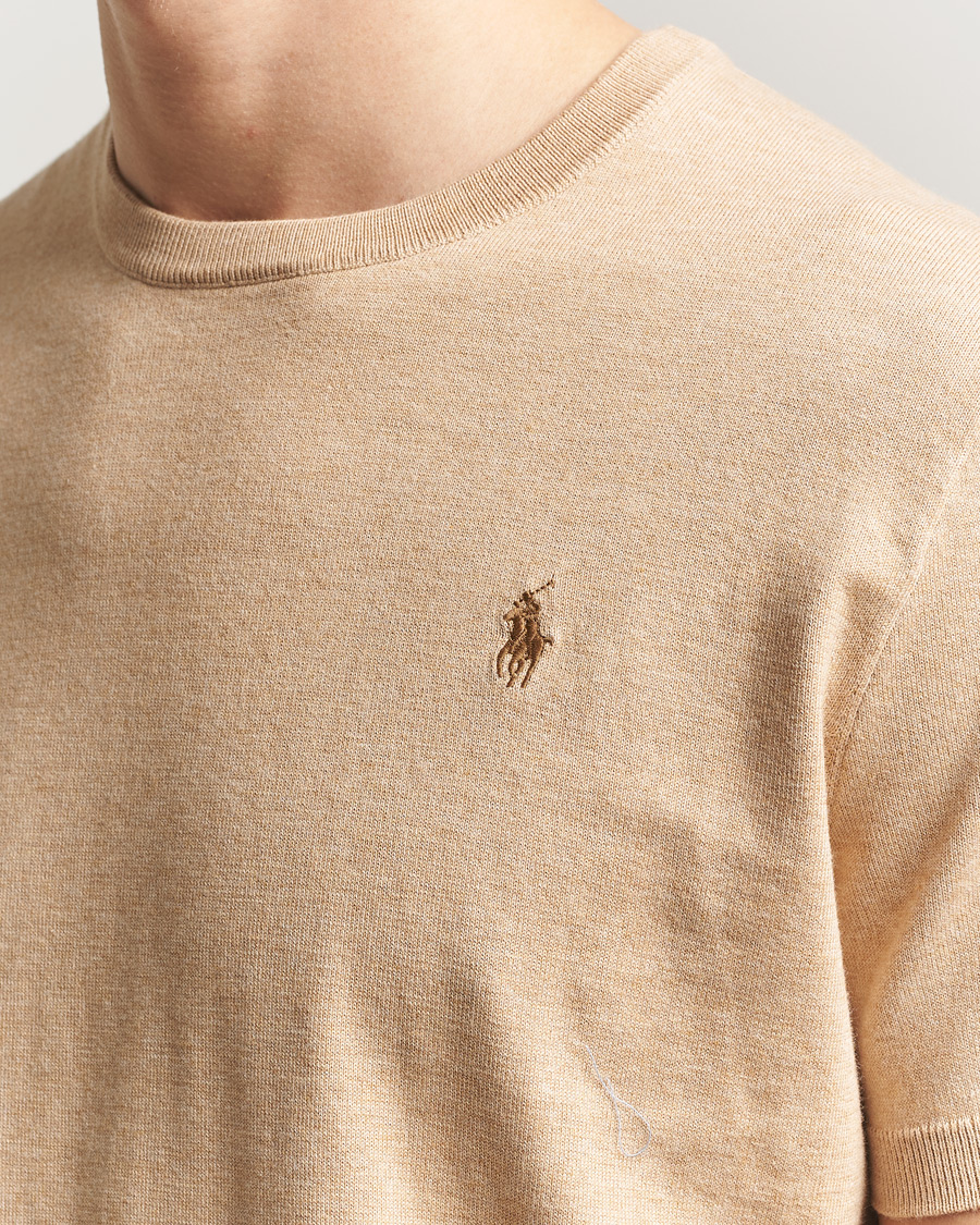 Herren | T-Shirts | Polo Ralph Lauren | Knitted Short Sleeve T-Shirt Camel Melange