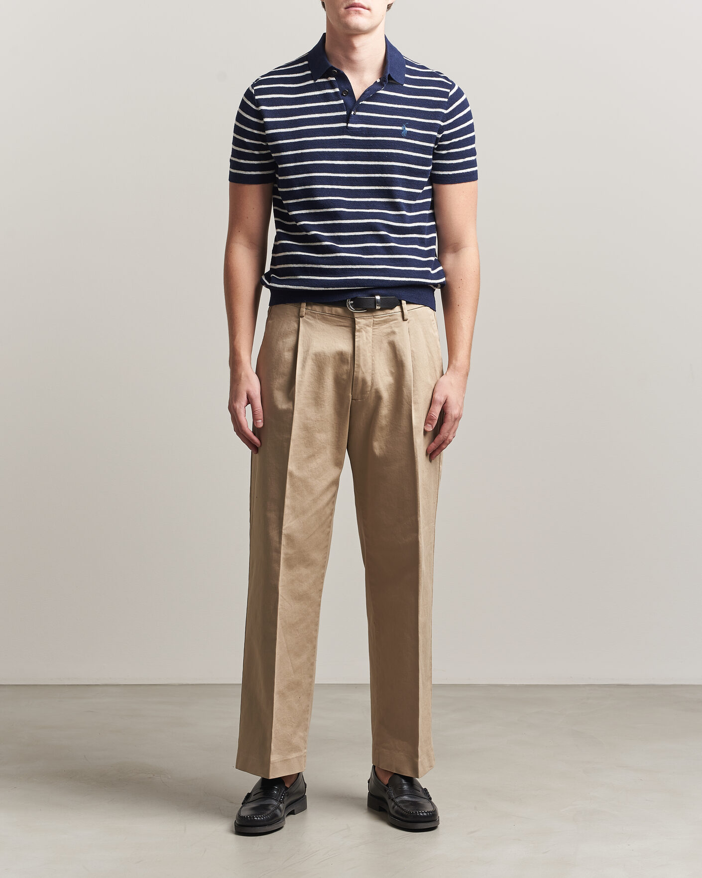 Herren | Poloshirts | Polo Ralph Lauren | Cotton Blend Striped Polo Bright Navy Combo