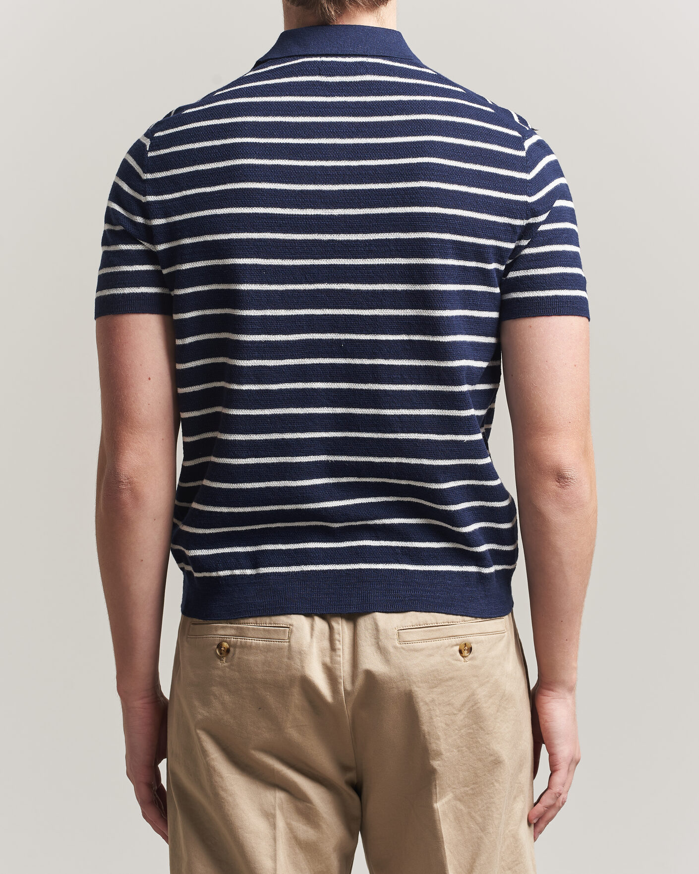 Herren | Poloshirts | Polo Ralph Lauren | Cotton Blend Striped Polo Bright Navy Combo