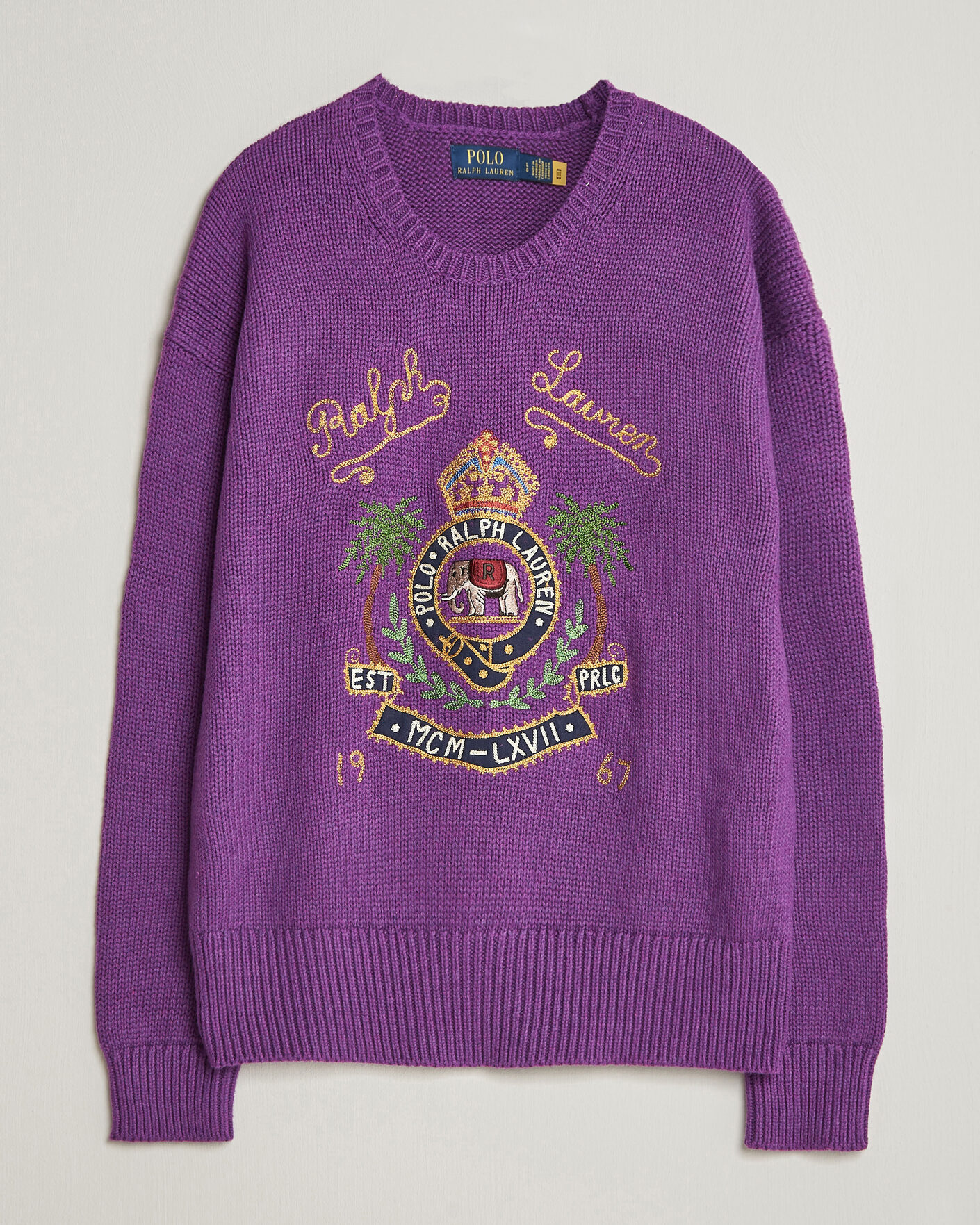 Herren | Pullover | Polo Ralph Lauren | Cotton Logo Sweater Purple Heahter
