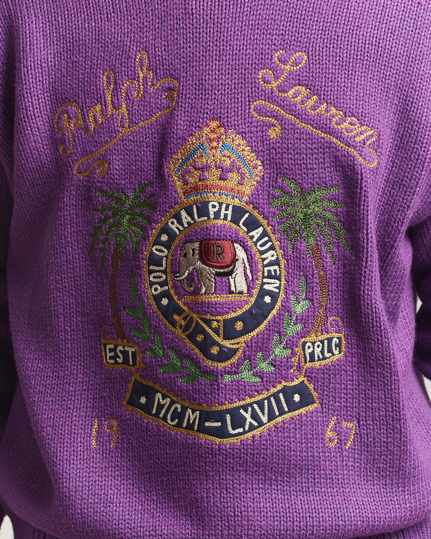 Herren | Pullover | Polo Ralph Lauren | Cotton Logo Sweater Purple Heahter