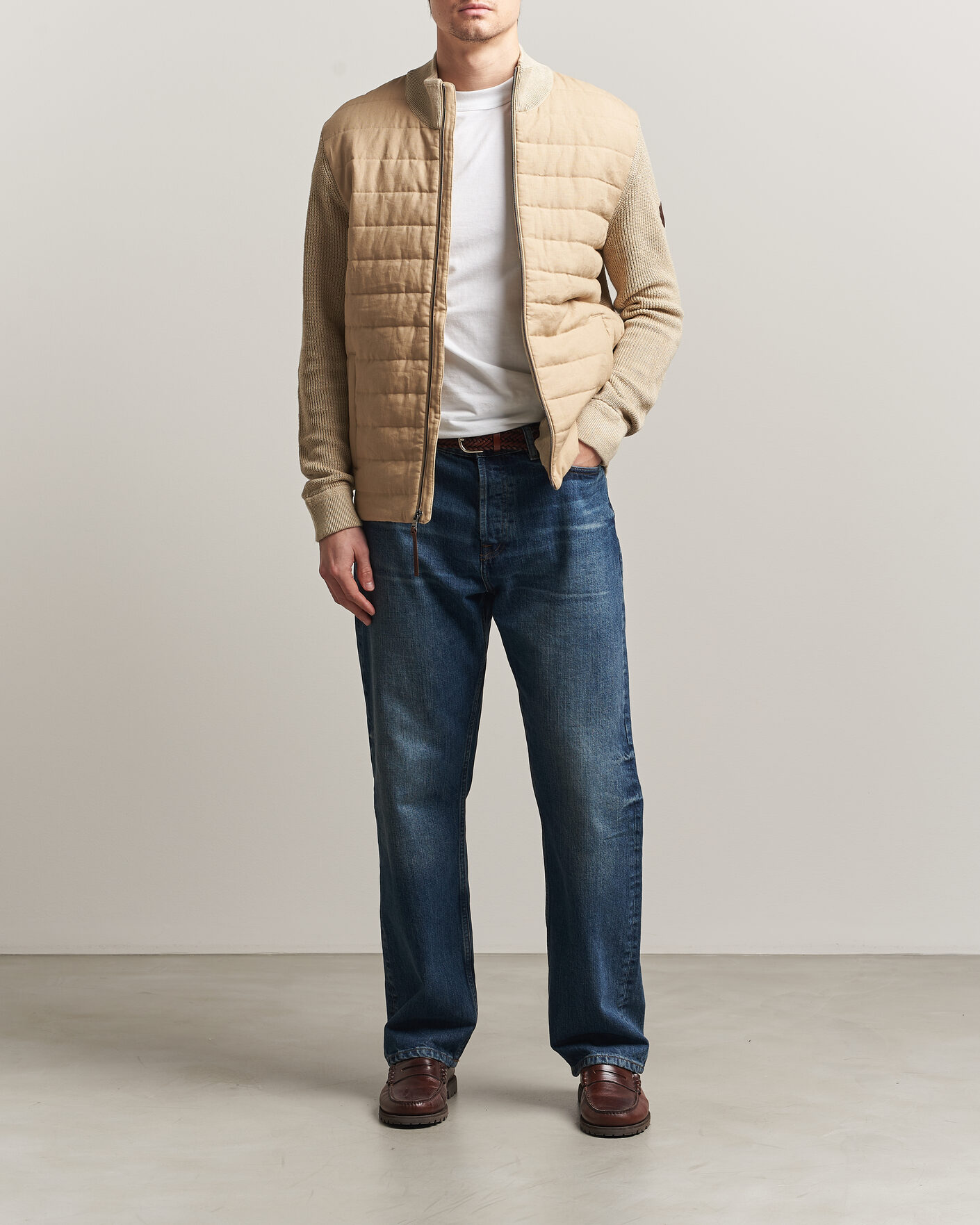Herren | Jacken | Polo Ralph Lauren | Linen Full Zip Sweater Coastal Beige