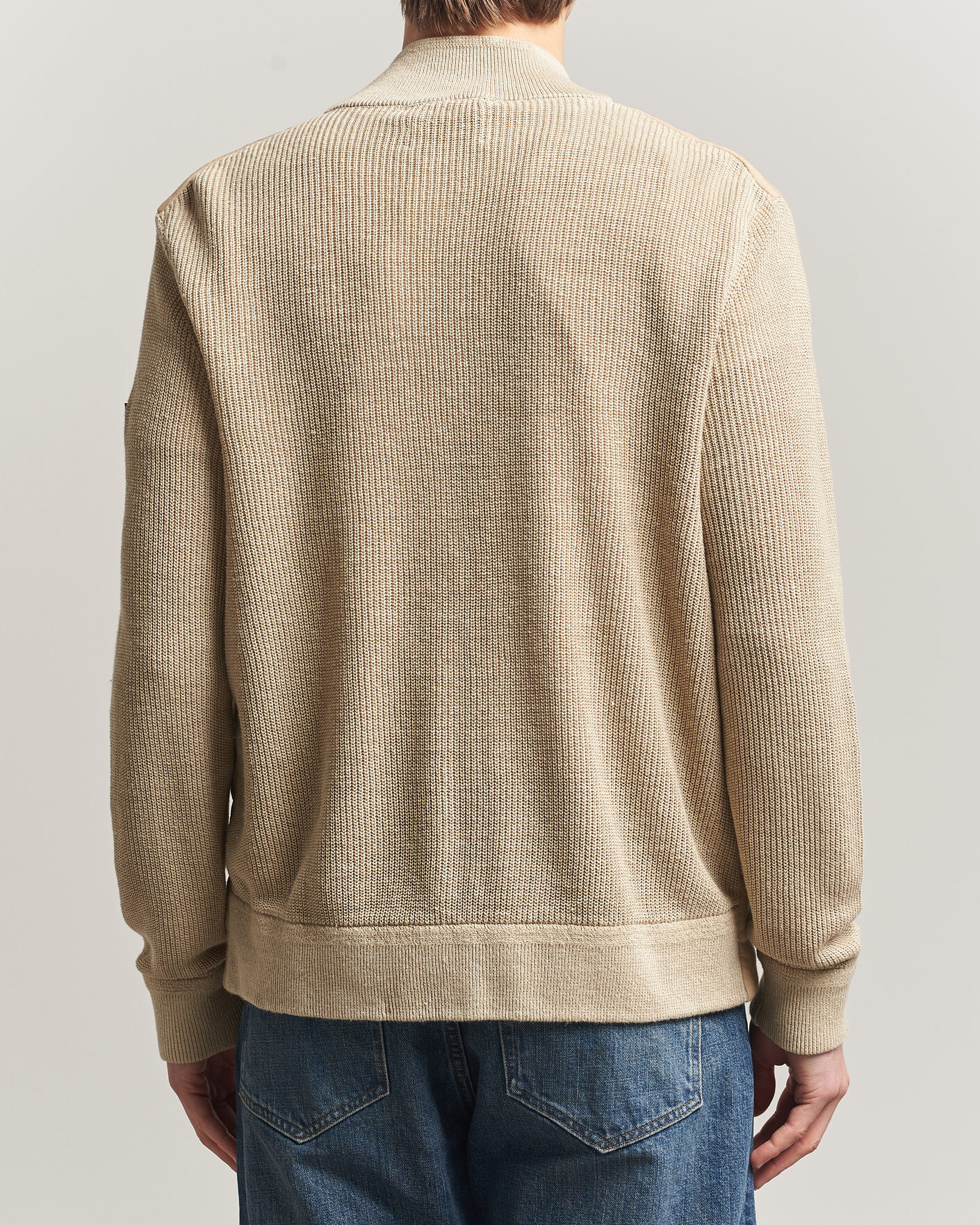 Herren | Pullover | Polo Ralph Lauren | Linen Full Zip Sweater Coastal Beige