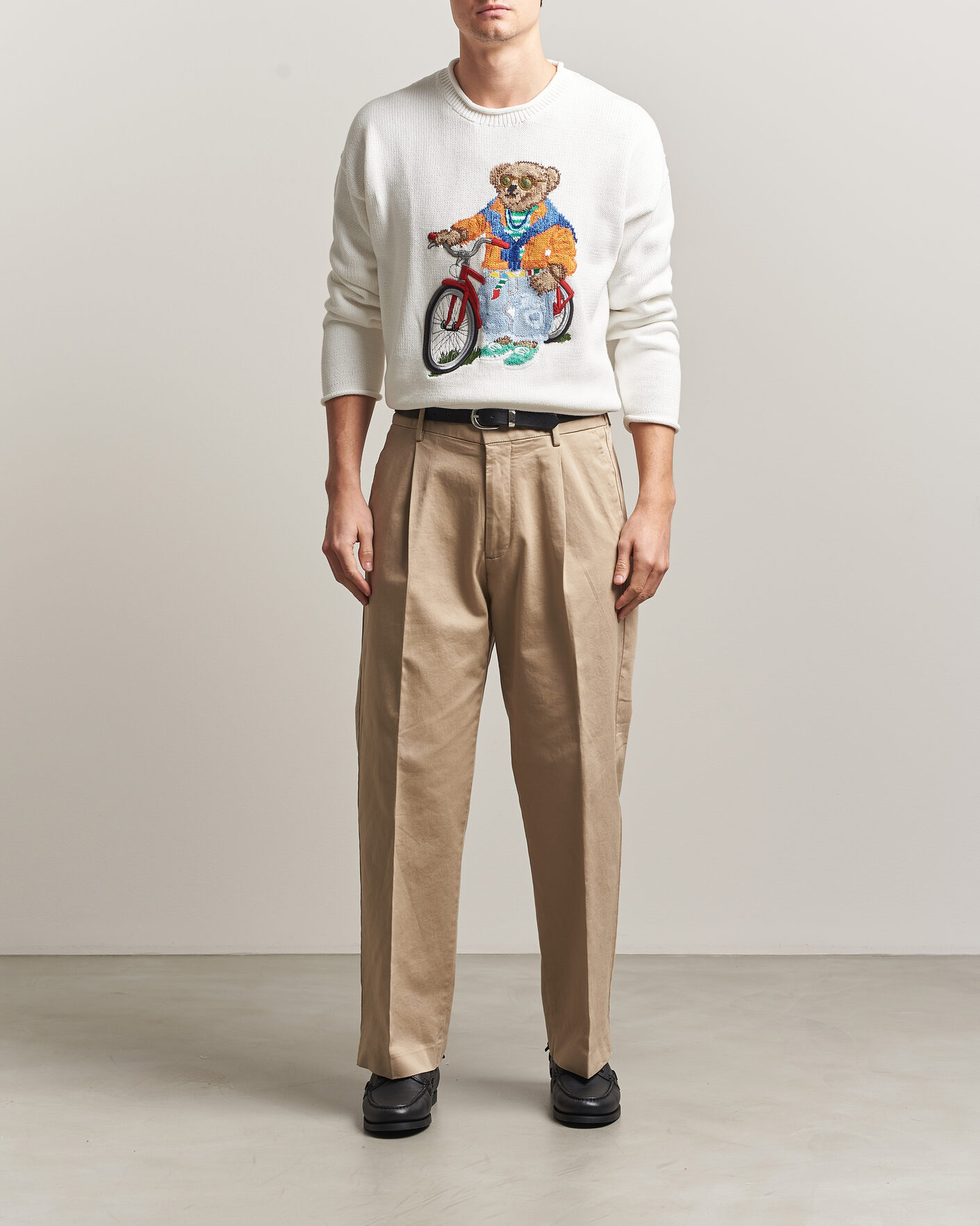 Herren | Pullover | Polo Ralph Lauren | Cotton Bear Sweater Deckwash White
