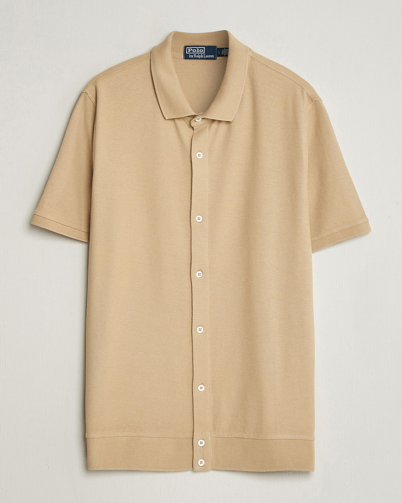 Herren | Poloshirts | Polo Ralph Lauren | Cotton Knitted Polo Coastal Beige