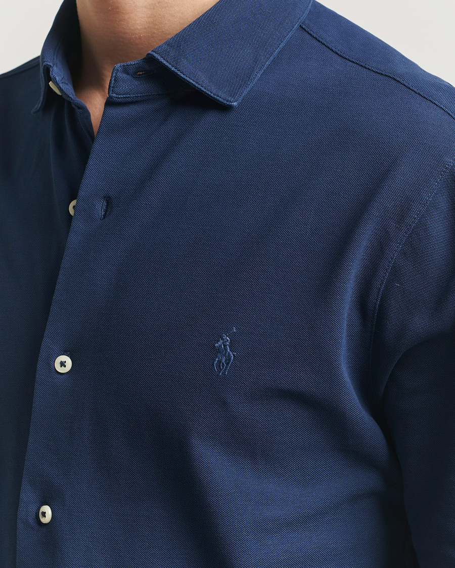 Herren | Hemden | Polo Ralph Lauren | Featherweight Knitted Shirt Dark Cobalt