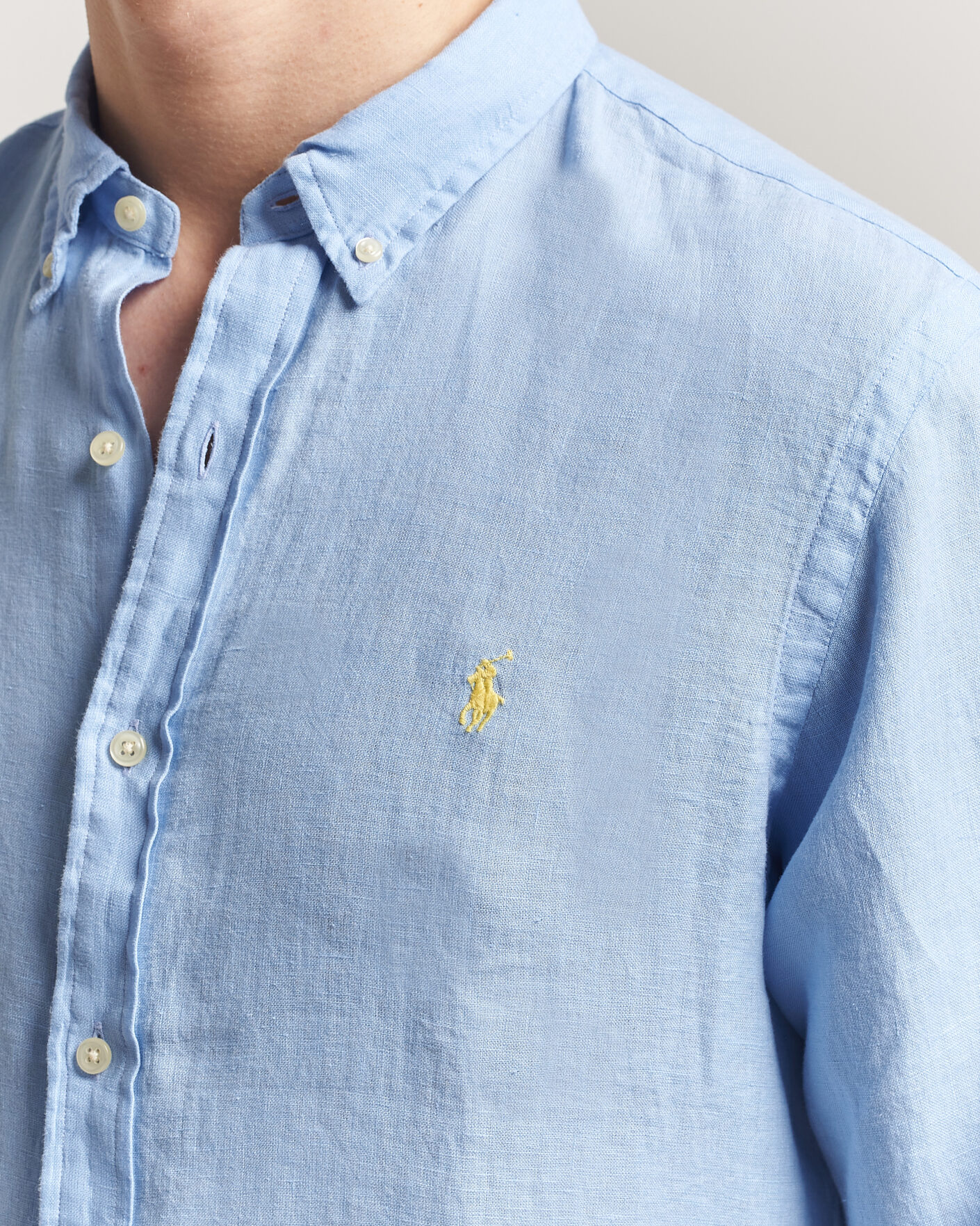 Herren | Hemden | Polo Ralph Lauren | Slim Fit Linen Shirt Austin Blue