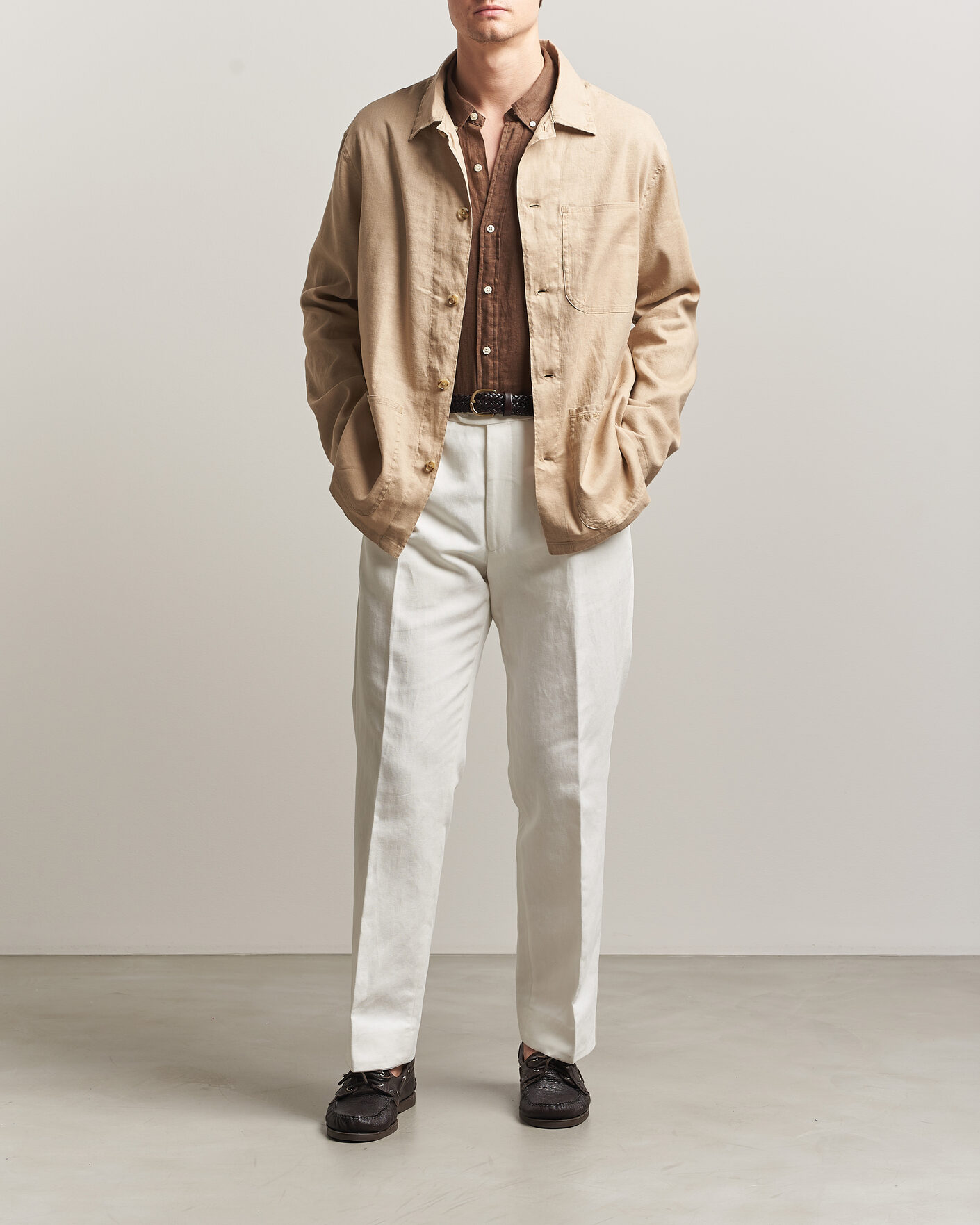 Herren | Hemden | Polo Ralph Lauren | Stretch Linen Overshirt Coastal Beige