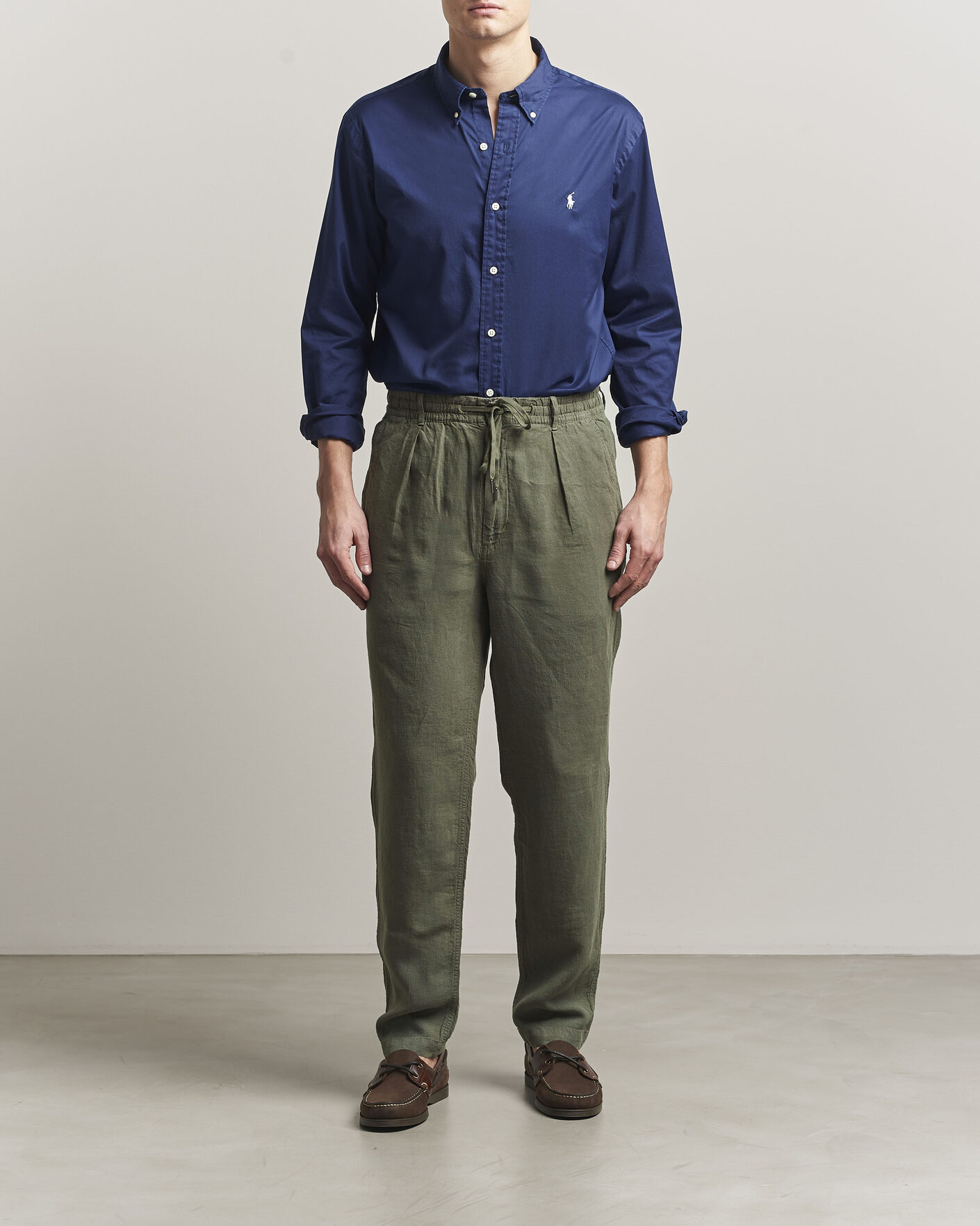 Herren | Hosen | Polo Ralph Lauren | Prepster Linen Trousers New Olive