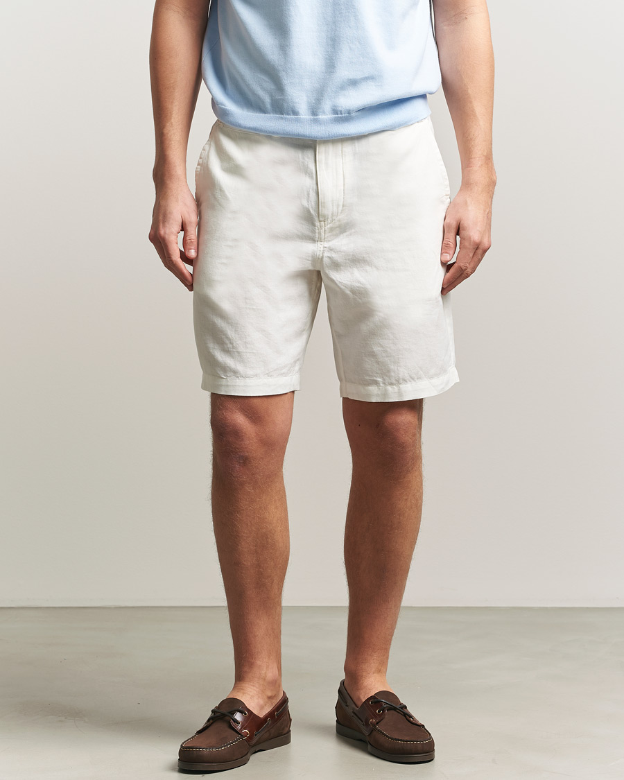 Herren | Shorts | Polo Ralph Lauren | Cotton/Linen Shorts Deckwash White