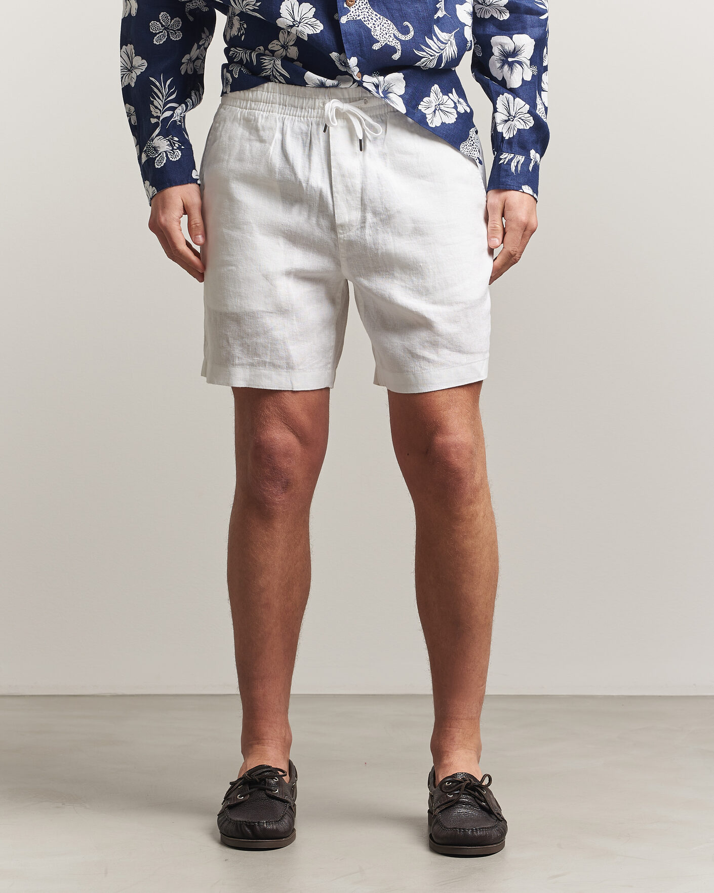 Herren | Shorts | Polo Ralph Lauren | Dyed Linen Shorts White