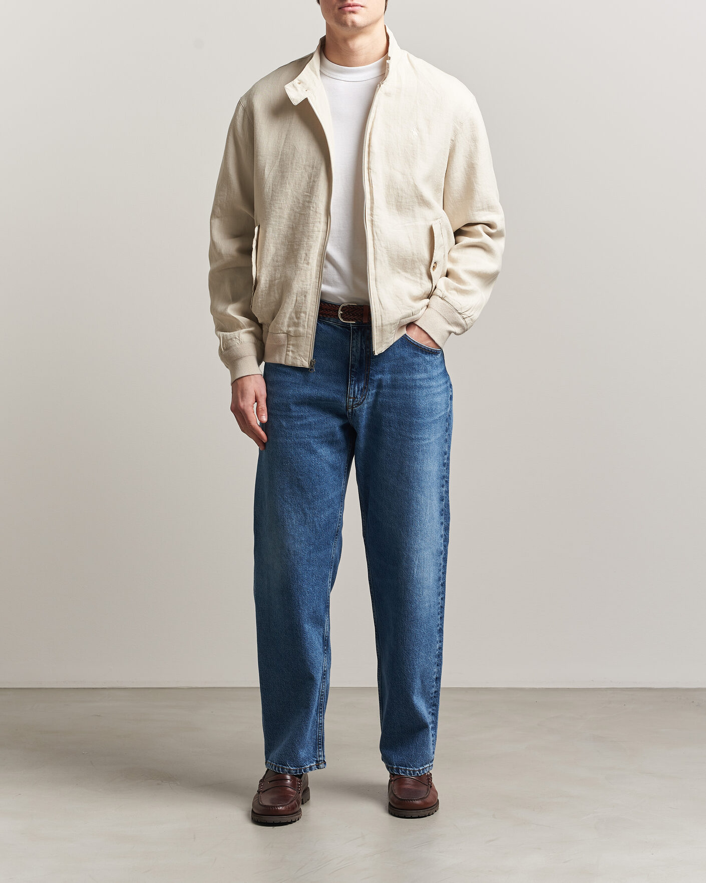 Herren | Jacken | Polo Ralph Lauren | Linen Herringbone Windbreaker Basic Sand