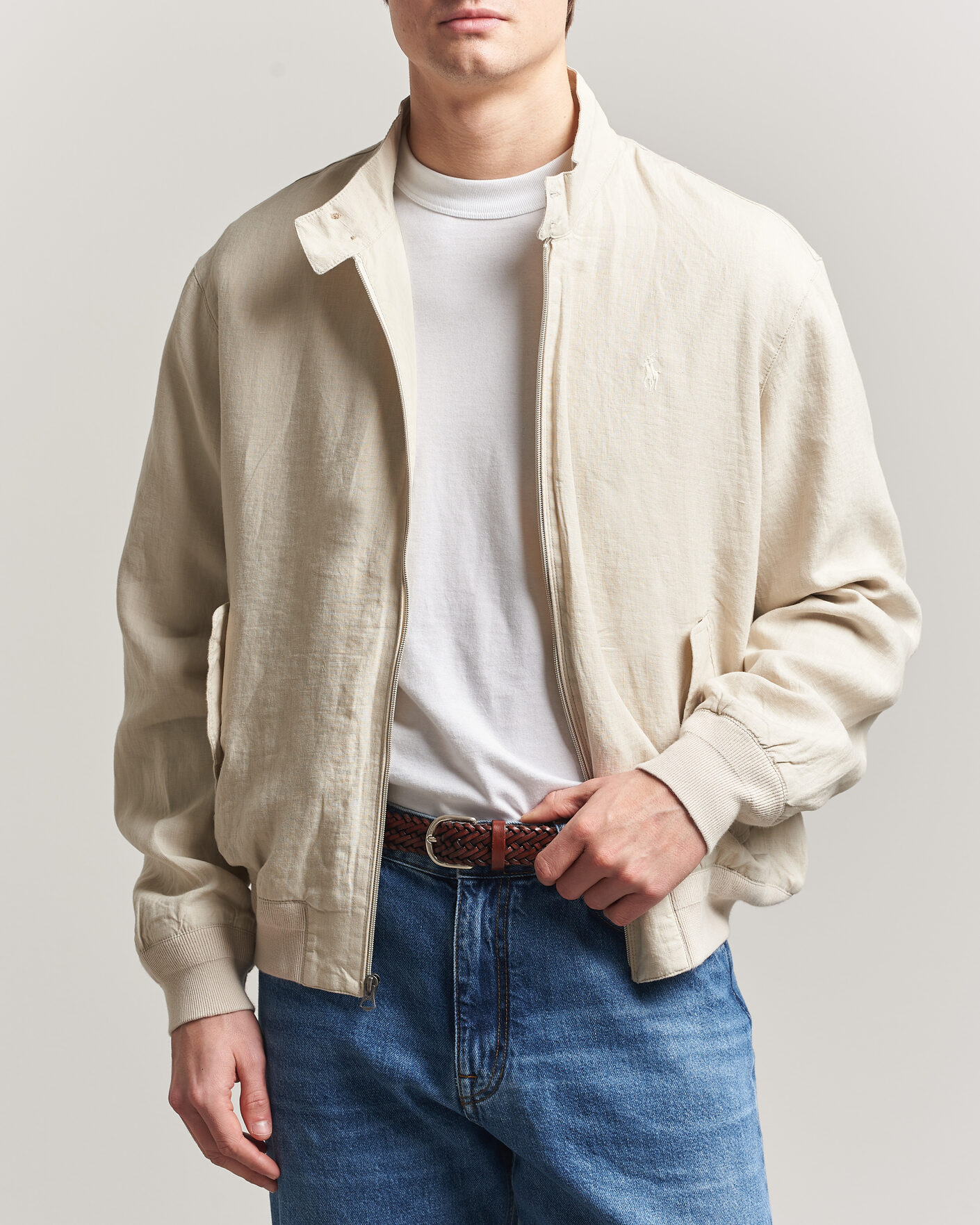 Herren | Jacken | Polo Ralph Lauren | Linen Herringbone Windbreaker Basic Sand