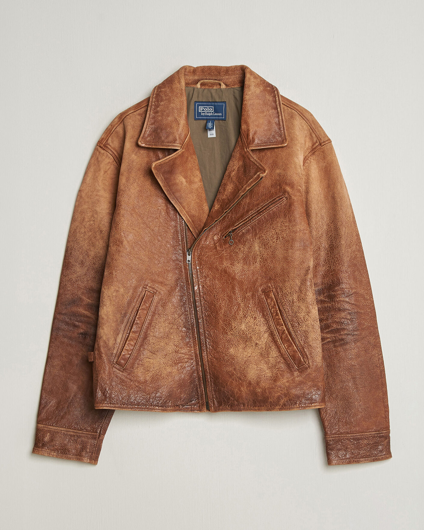 Herren | Jacken | Polo Ralph Lauren | Cow Leather Moto Jacket Brown
