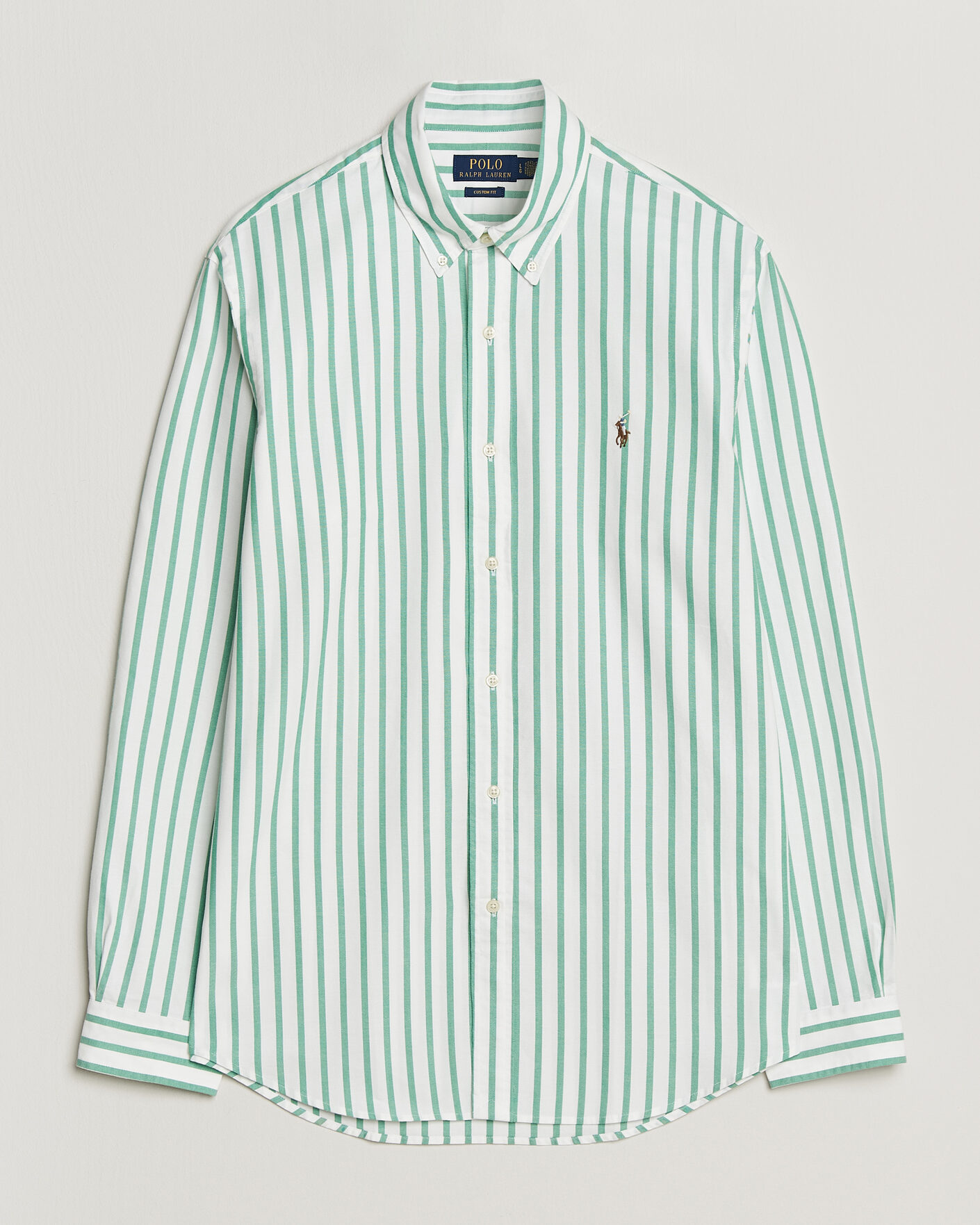 Herren | Hemden | Polo Ralph Lauren | Custom Fit Striped Oxford Shirt Green