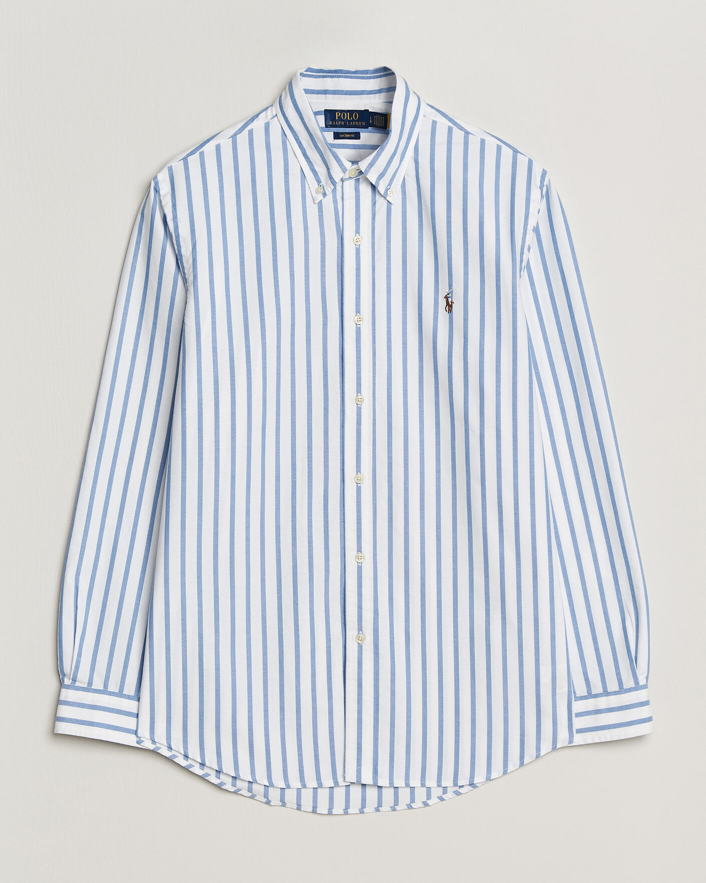 Herren | Hemden | Polo Ralph Lauren | Custom Fit Striped Oxford Shirt Blue