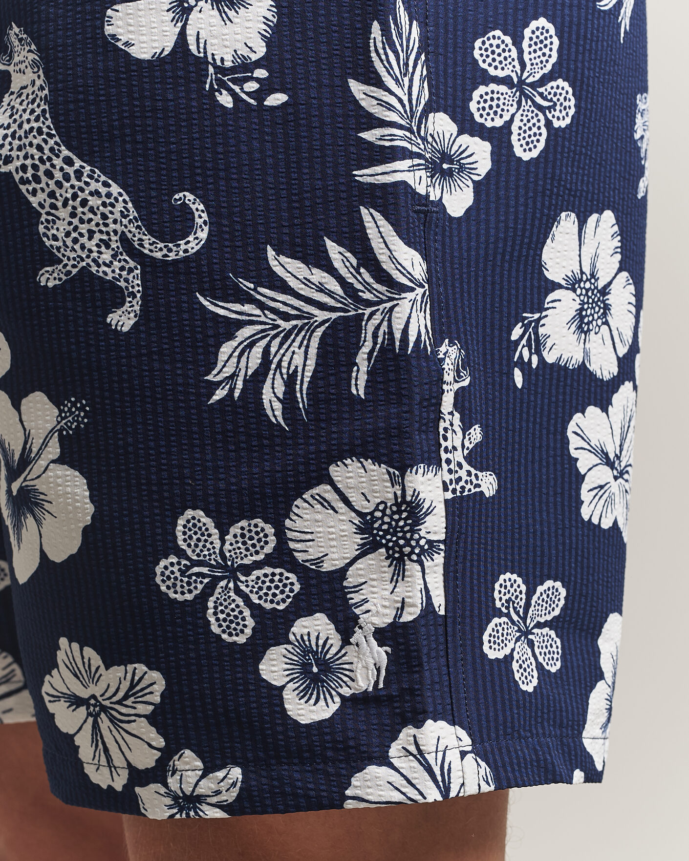 Herren | Badehosen | Polo Ralph Lauren | Traveler Mid Trunk Seersucker Jaguar Tropical