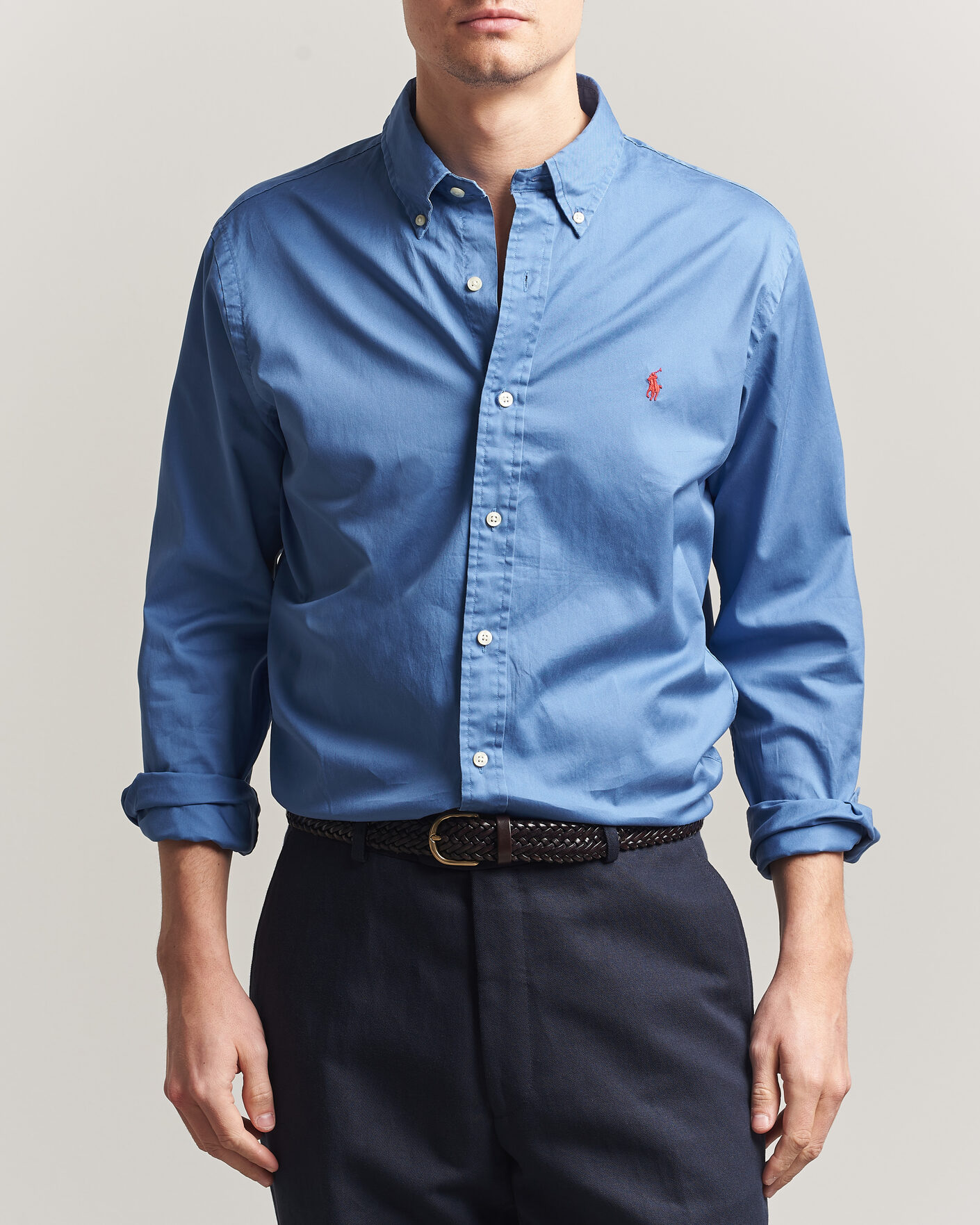 Herren | Hemden | Polo Ralph Lauren | Custom Fit Garment Twill Shirt Nimes Blue