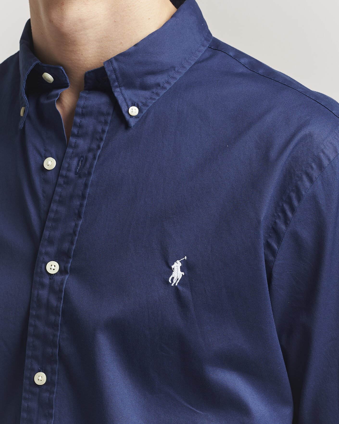 Herren | Hemden | Polo Ralph Lauren | Custom Fit Garment Twill Shirt Newport Navy
