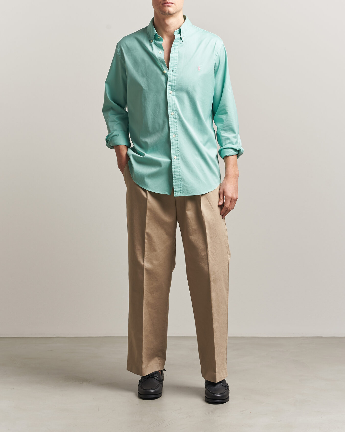 Herren | Hemden | Polo Ralph Lauren | Custom Fit Garment Twill Shirt Celadon