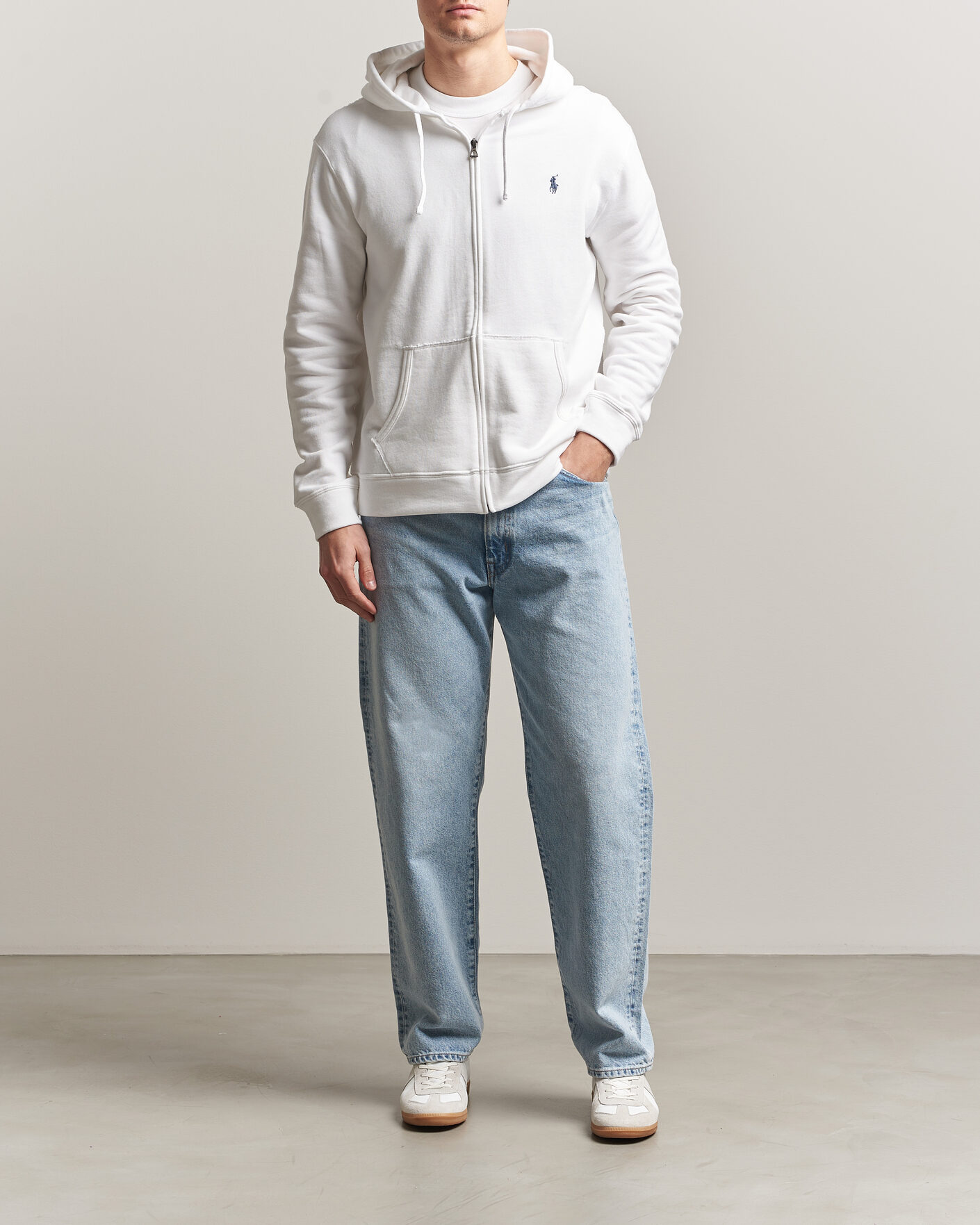 Herren | Pullover | Polo Ralph Lauren | Island Terry Full Zip Hoodie White