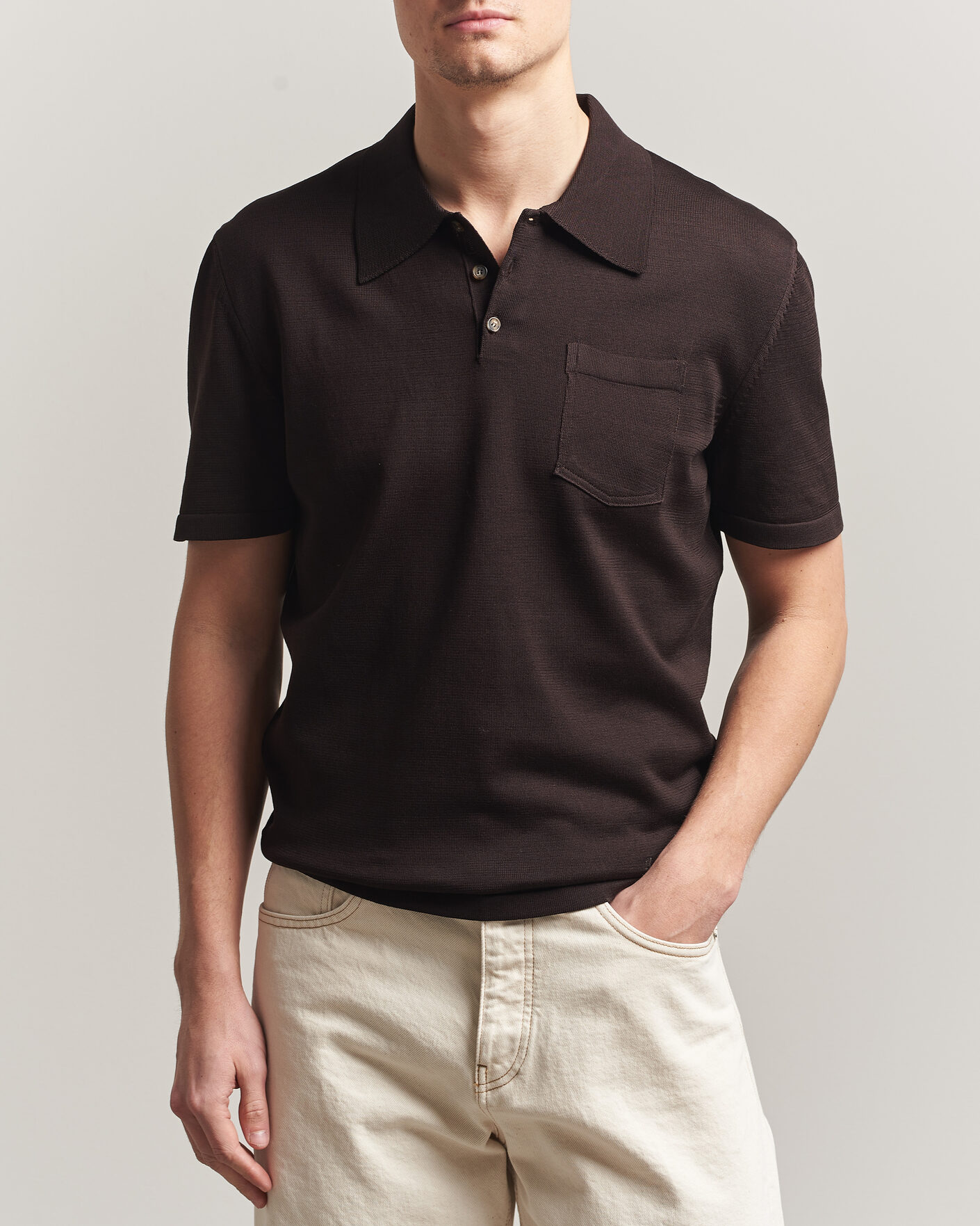 Herren | Poloshirts | A.P.C. | Colin Knitted Polo Brown