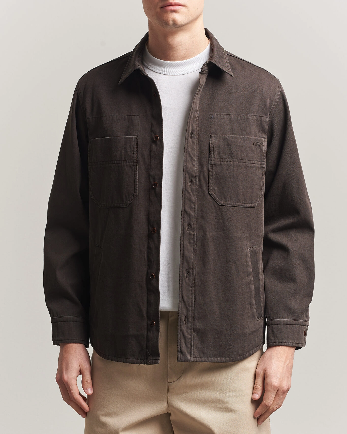 Herren | Hemden | A.P.C. | Noah Cotton Overshirt Dark Brown