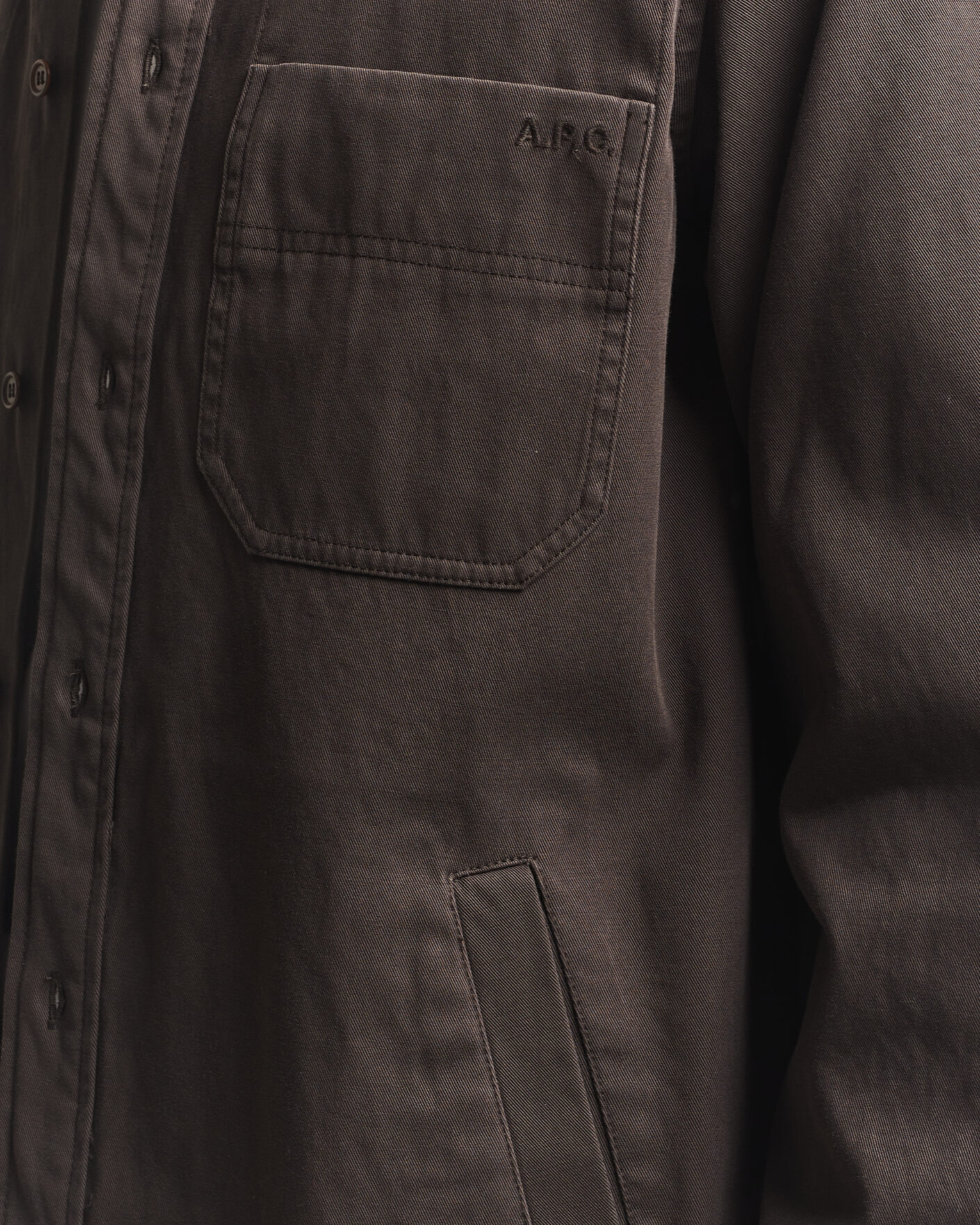 Herren | Hemden | A.P.C. | Noah Cotton Overshirt Dark Brown