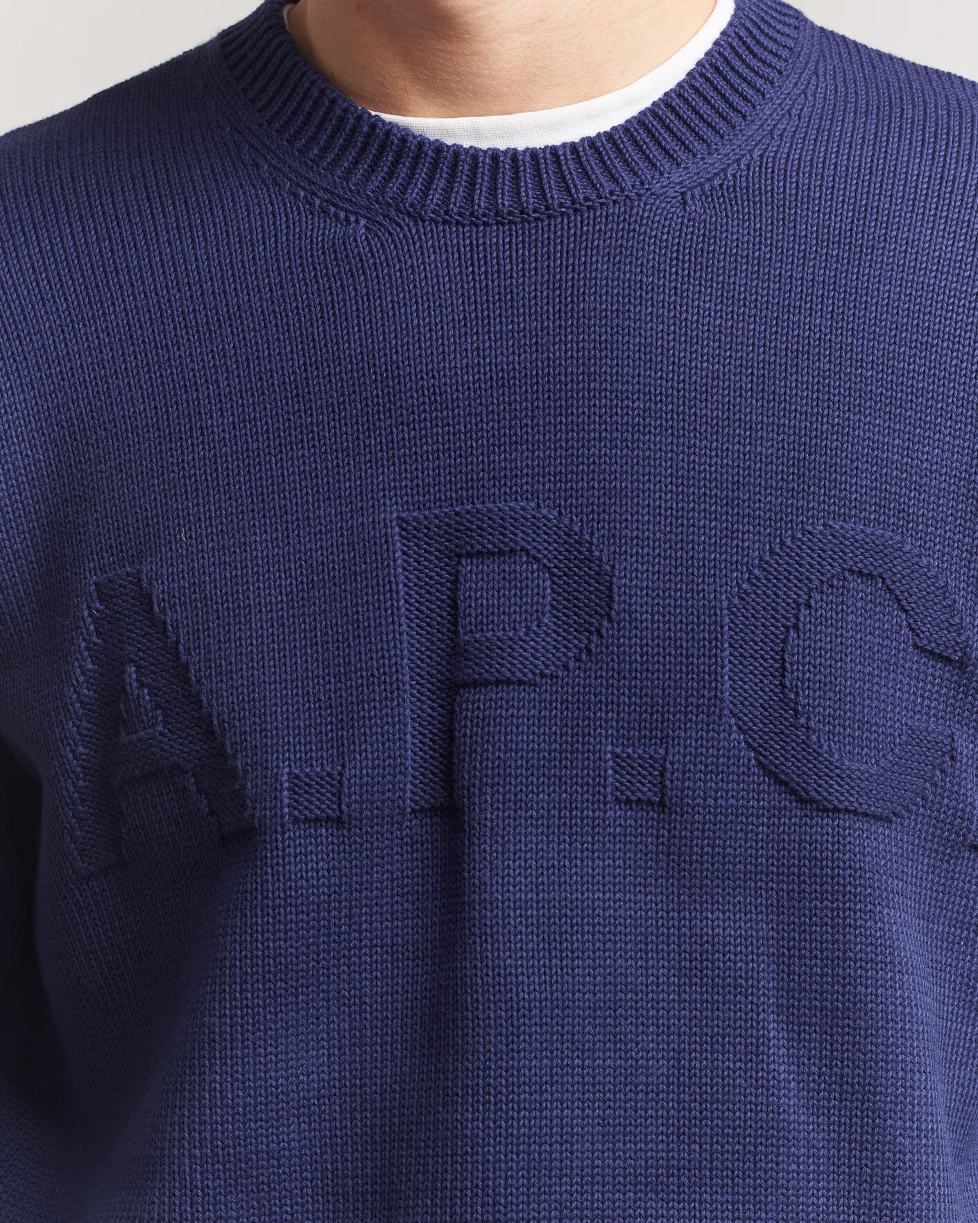 Herren | Pullover | A.P.C. | Leo Cotton Knitted Sweater Dark Blue