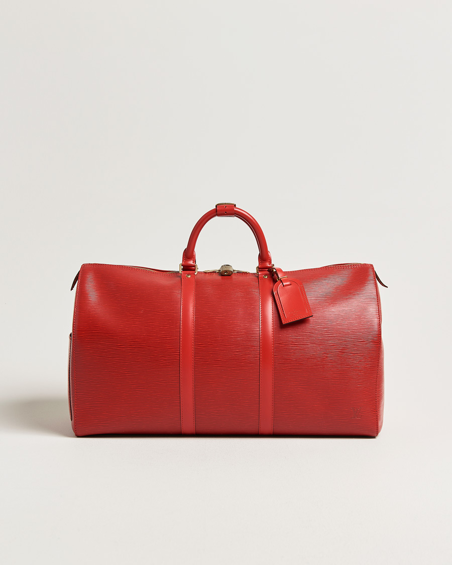 Herren | Pre-Owned & Vintage Bags | Louis Vuitton Pre-Owned | Keepall 50 Epi Leather Red