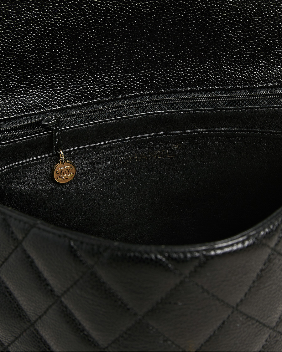 Herren | Pre-Owned & Vintage Bags | Chanel Pre-Owned | Kelly Top Handle Bag Caviar Black
