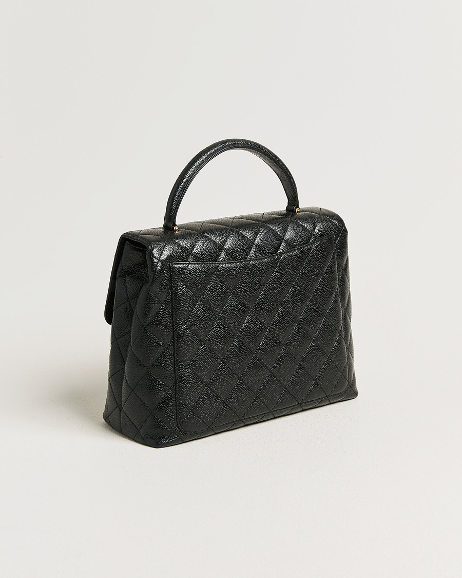 Herren | Pre-Owned & Vintage Bags | Chanel Pre-Owned | Kelly Top Handle Bag Caviar Black