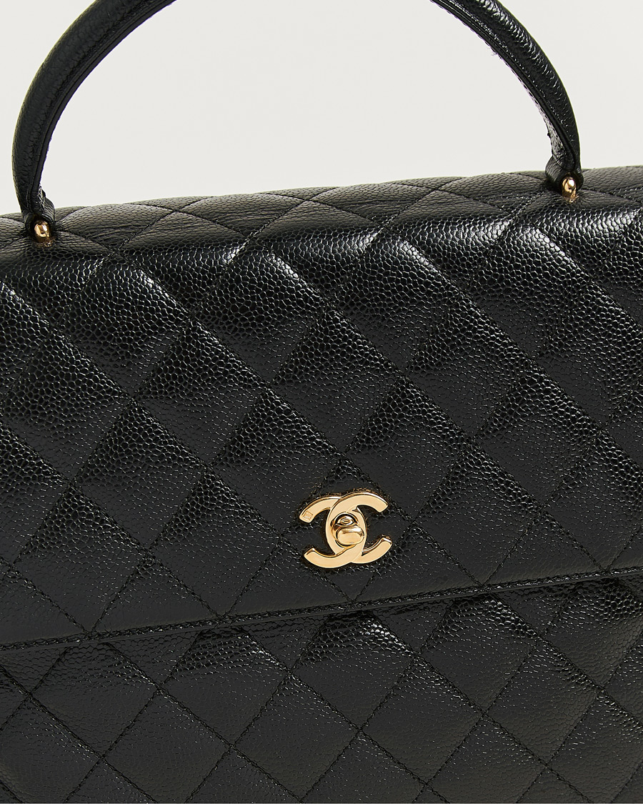 Herren | Pre-Owned & Vintage Bags | Chanel Pre-Owned | Kelly Top Handle Bag Caviar Black