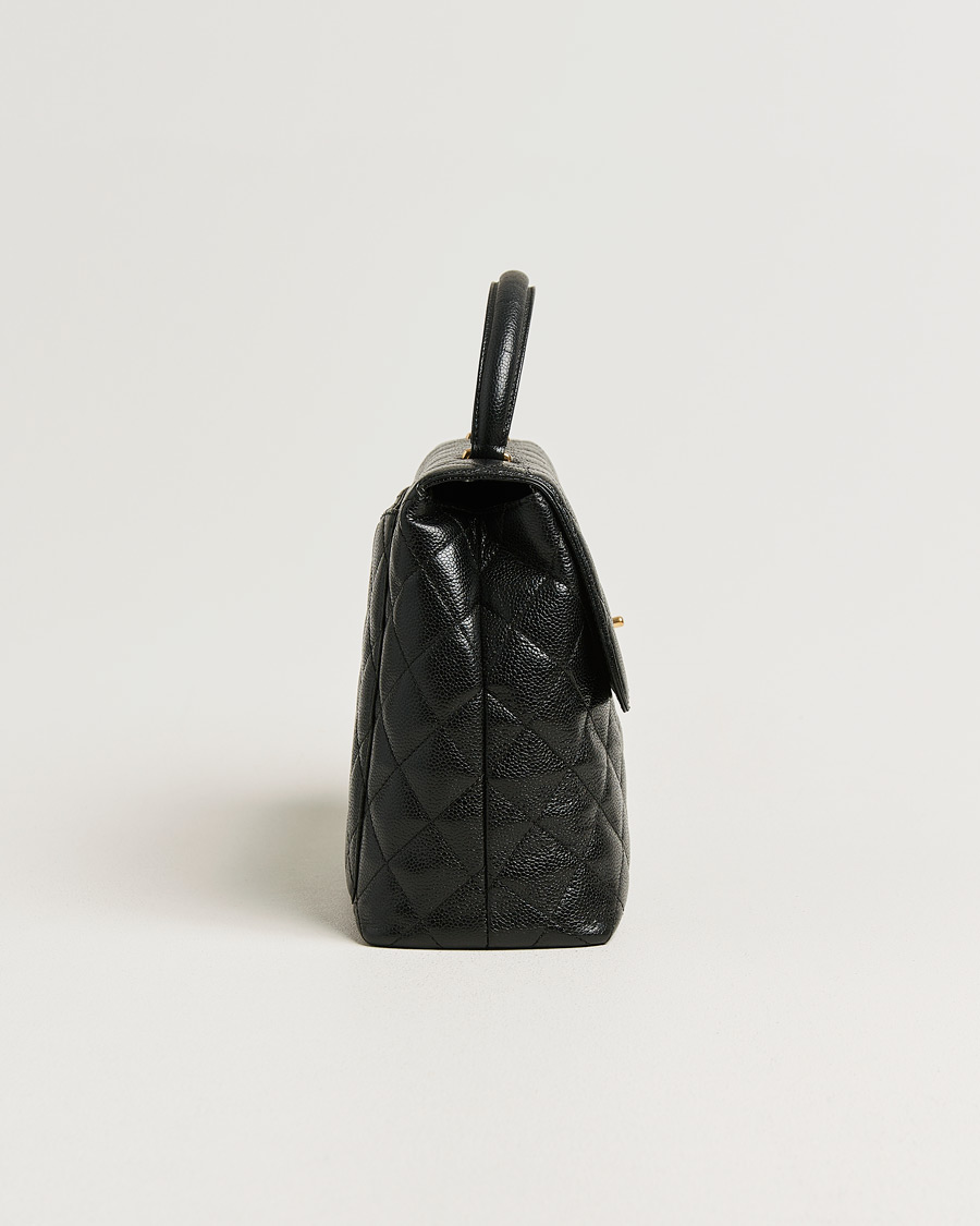 Herren | Pre-Owned & Vintage Bags | Chanel Pre-Owned | Kelly Top Handle Bag Caviar Black