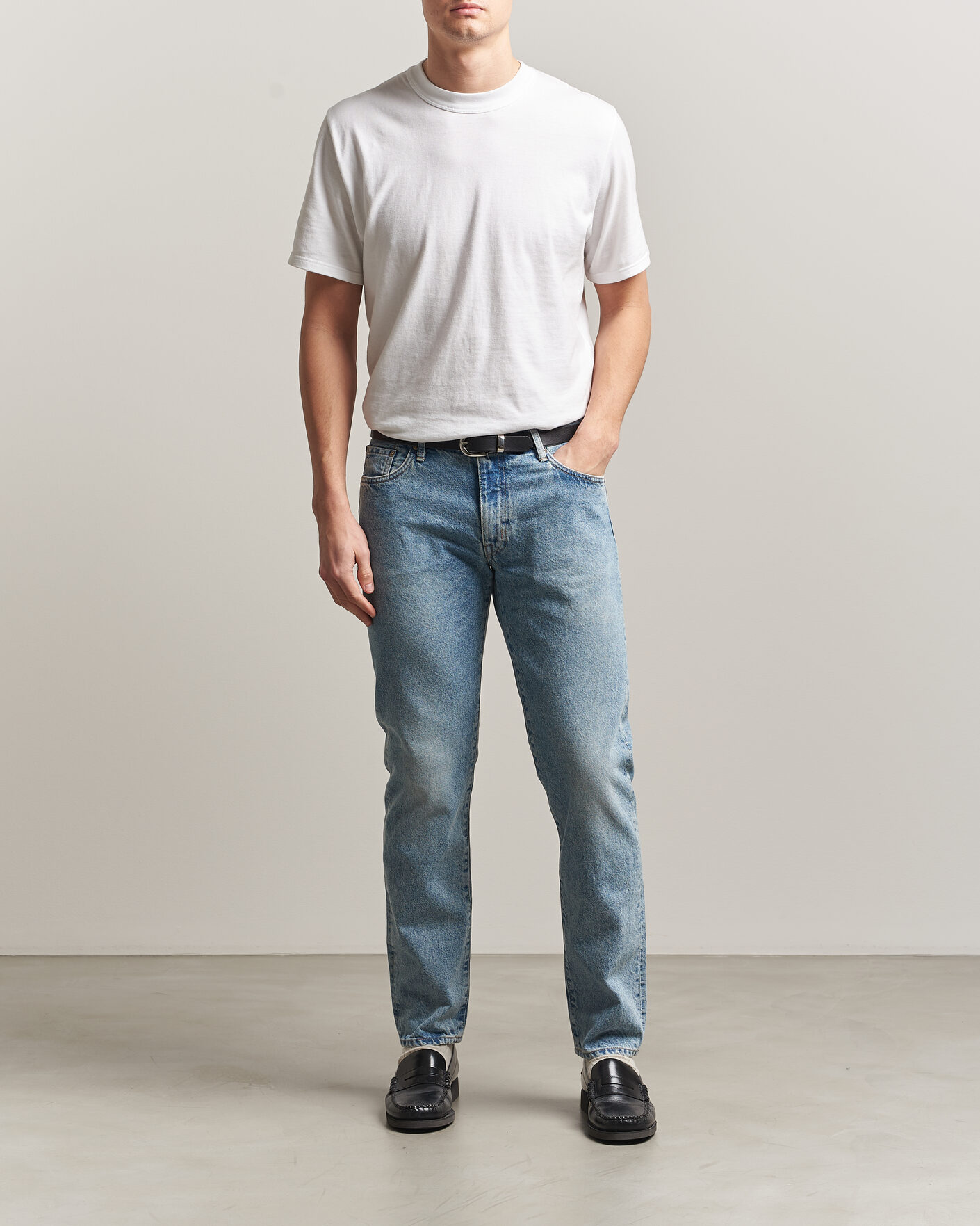 Herren | Hosen | EDWIN | Regular Tapered Jeans Used Light Blue