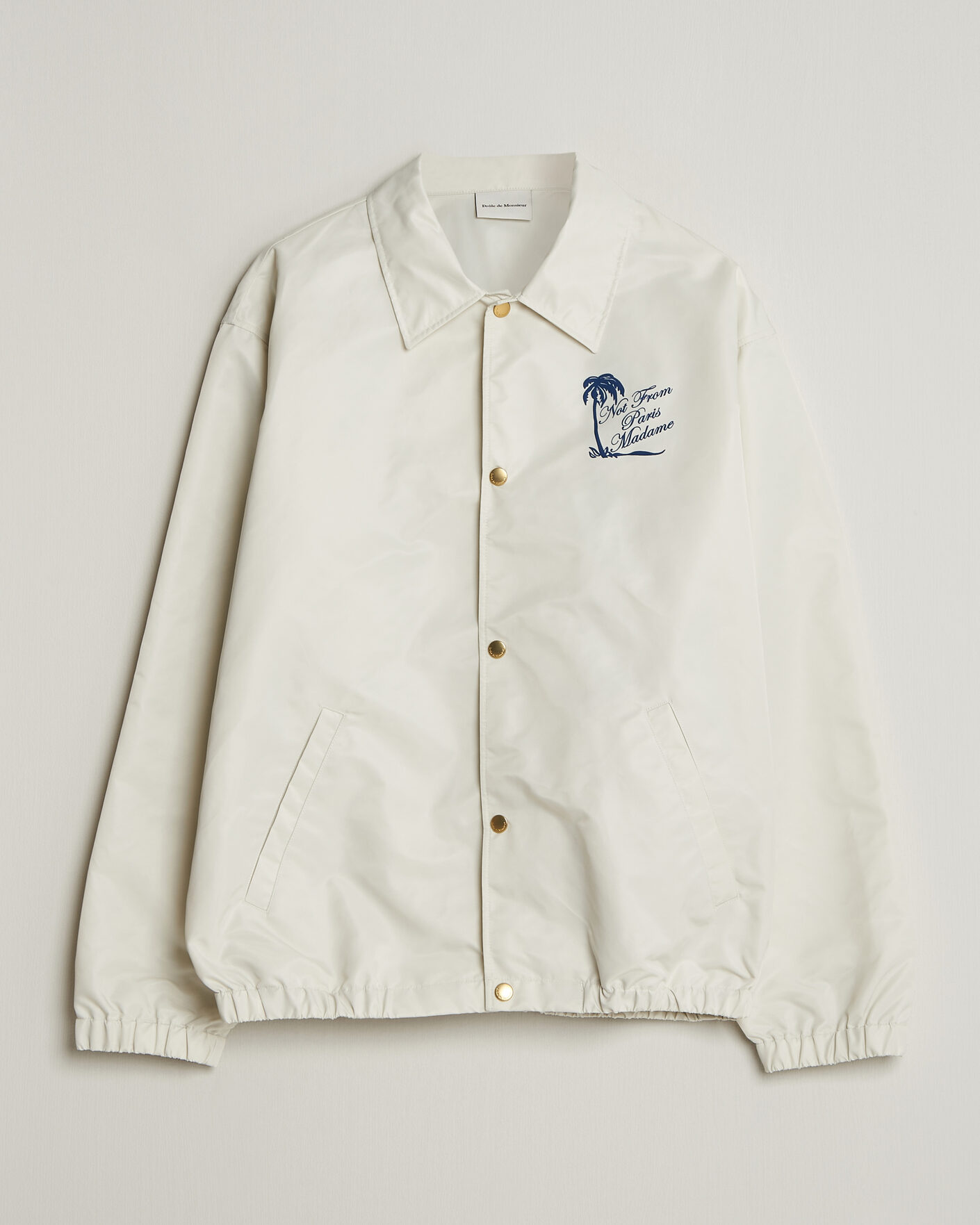 Herren | Jacken | Drôle de Monsieur | Palmier Slogan Coach Jacket Off White