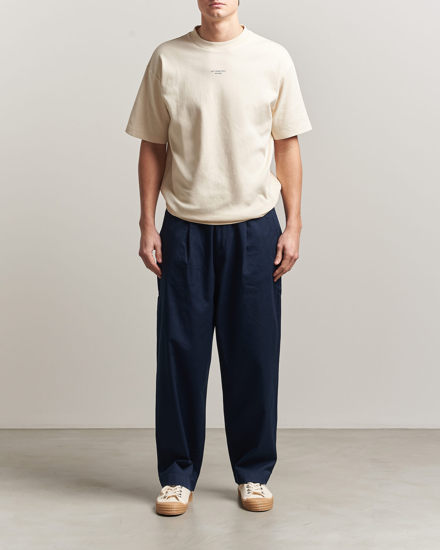 Herren | T-Shirts | Drôle de Monsieur | Classic Slogan T-Shirt Sand