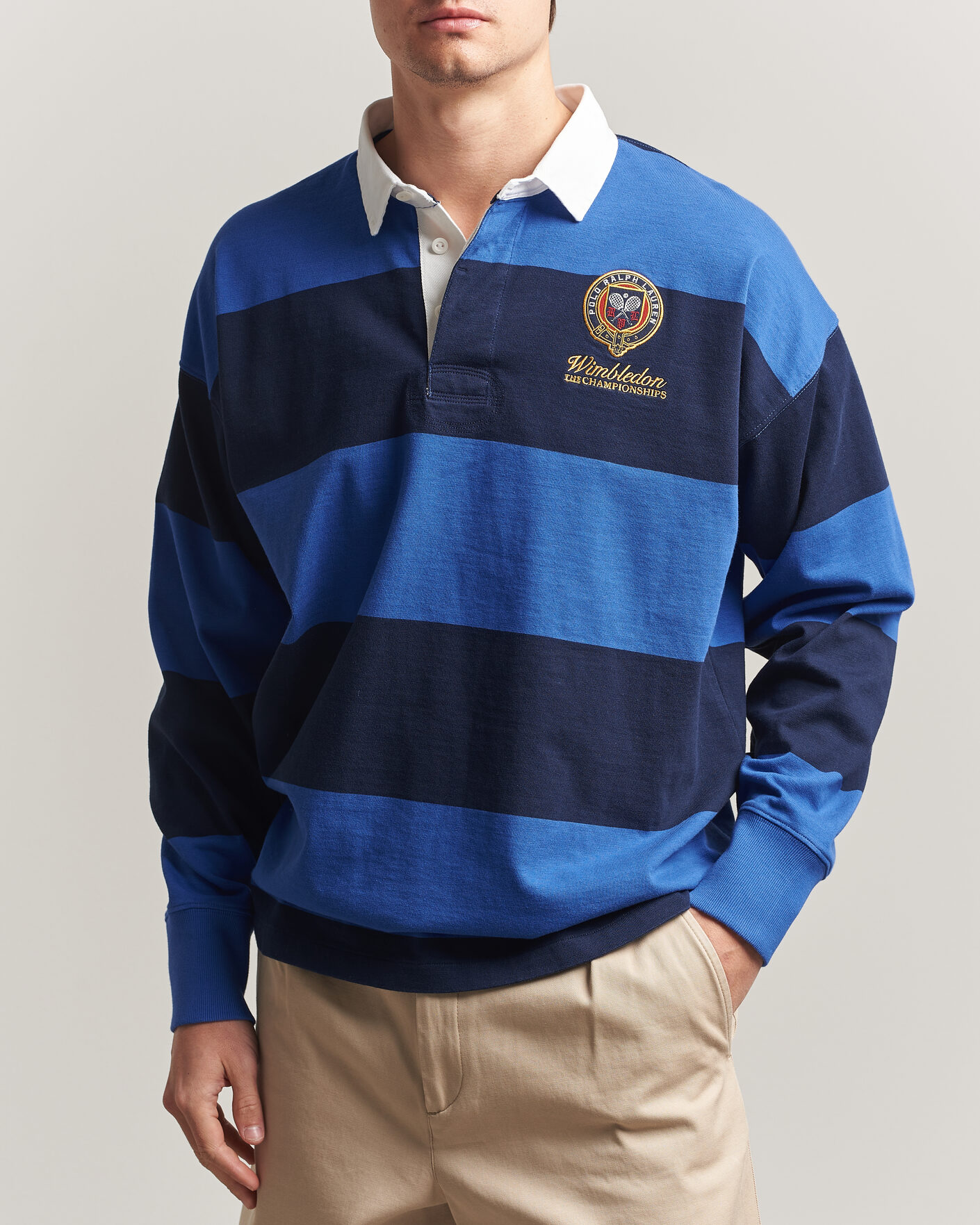 Herren | Pullover | Polo Ralph Lauren | Striped Rugby Pullover Collegiate Blue